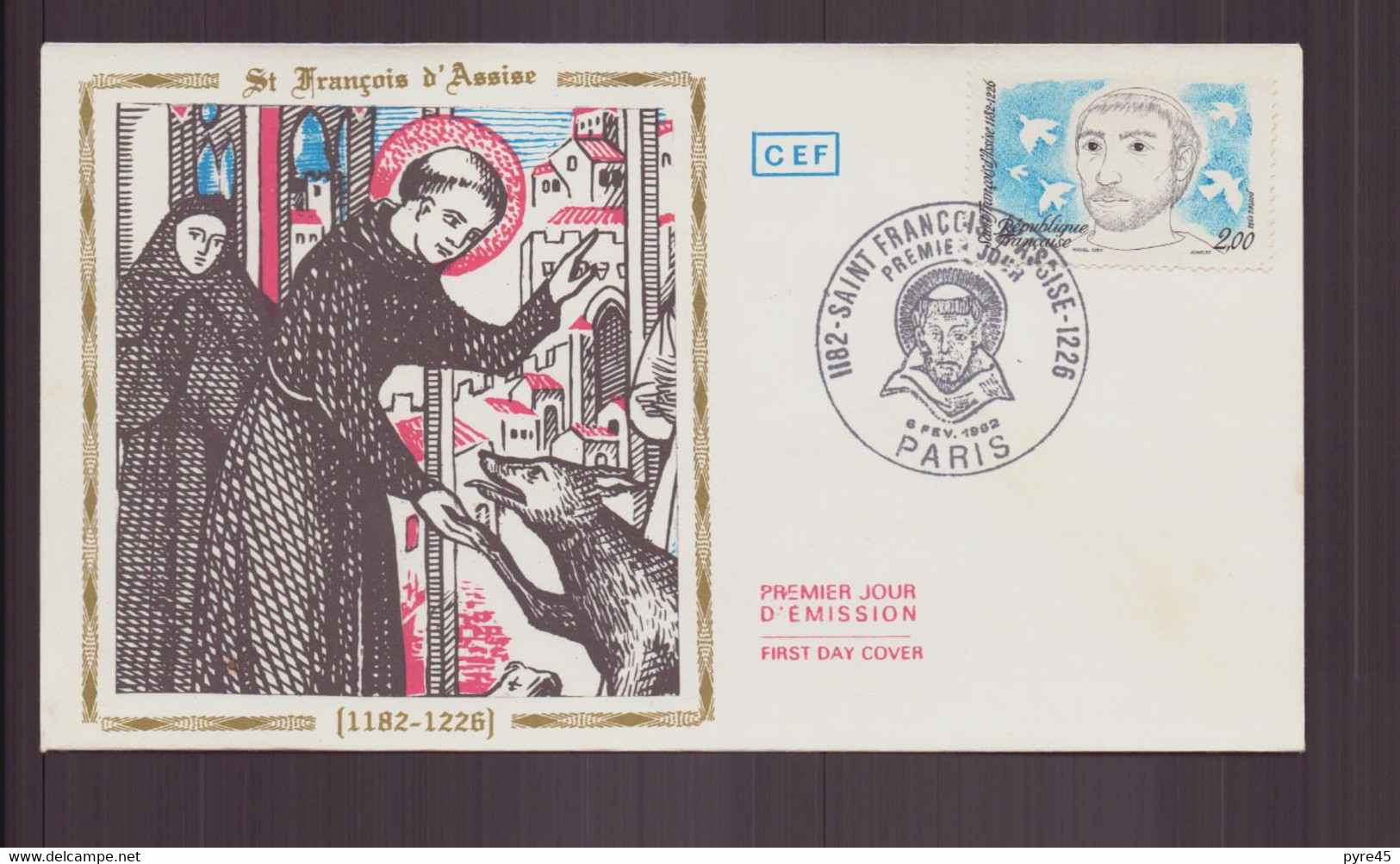 France, FDC Enveloppe Du 6 Février 1982 à Paris " Saint-François D'Assise " - FDC