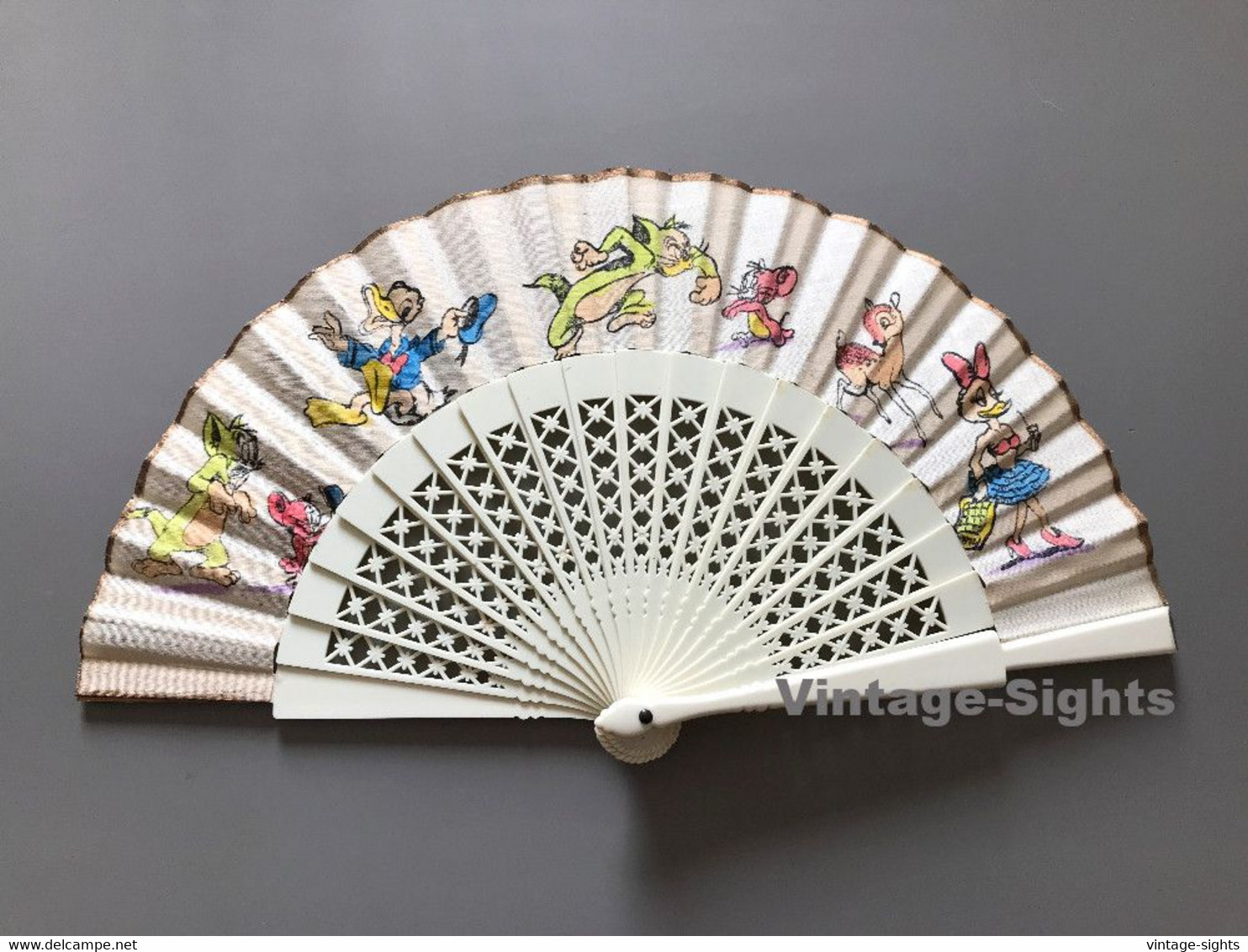 Vintage Spanish Fan: Disney - Donald Duck - Tom & Jerry *1 (Spain ~1970s/1980s) - Disney