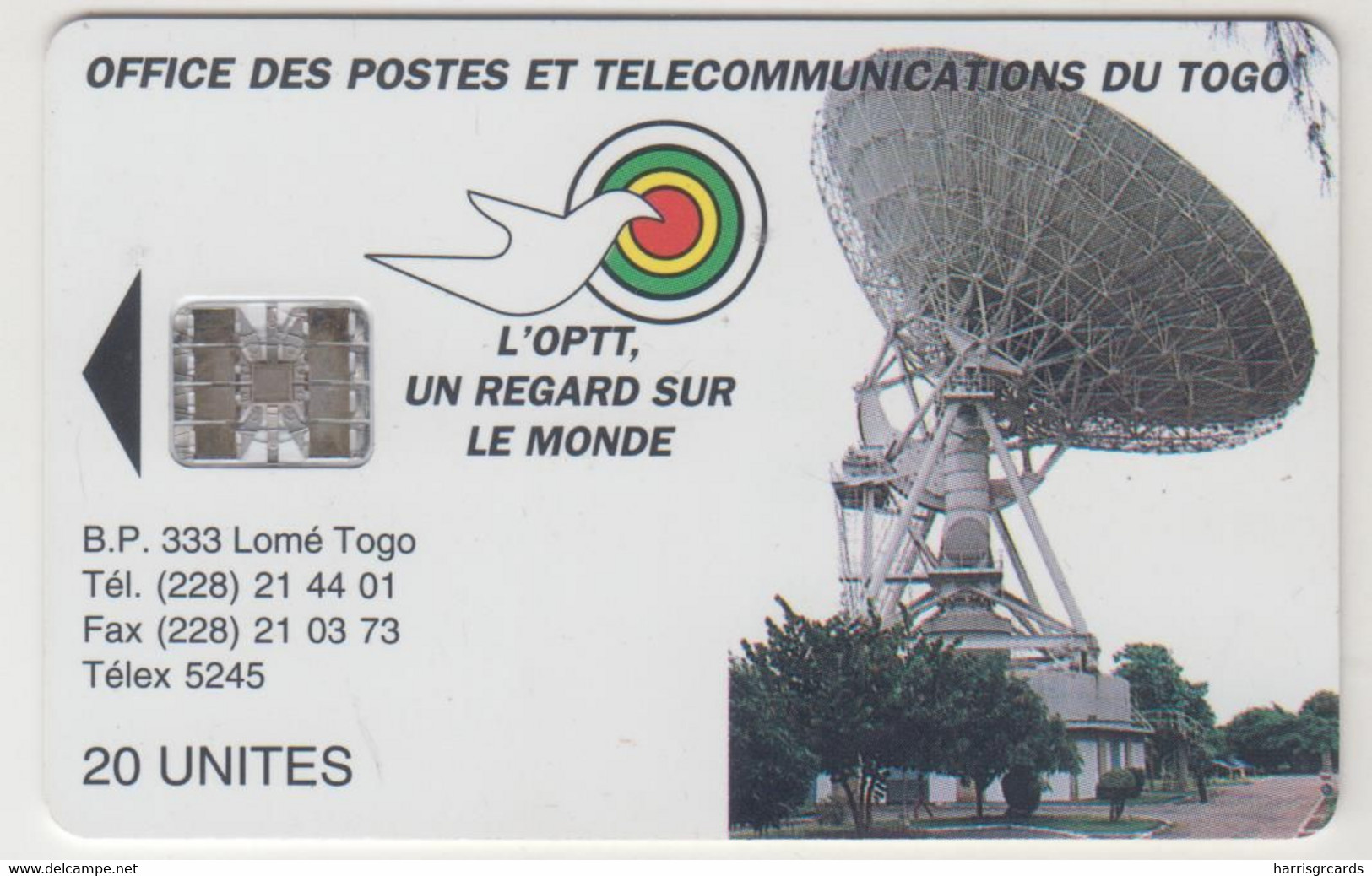 TOGO - Earth Station 20 Reverse 1 , CN: C55150372, 20 U , Used - Togo
