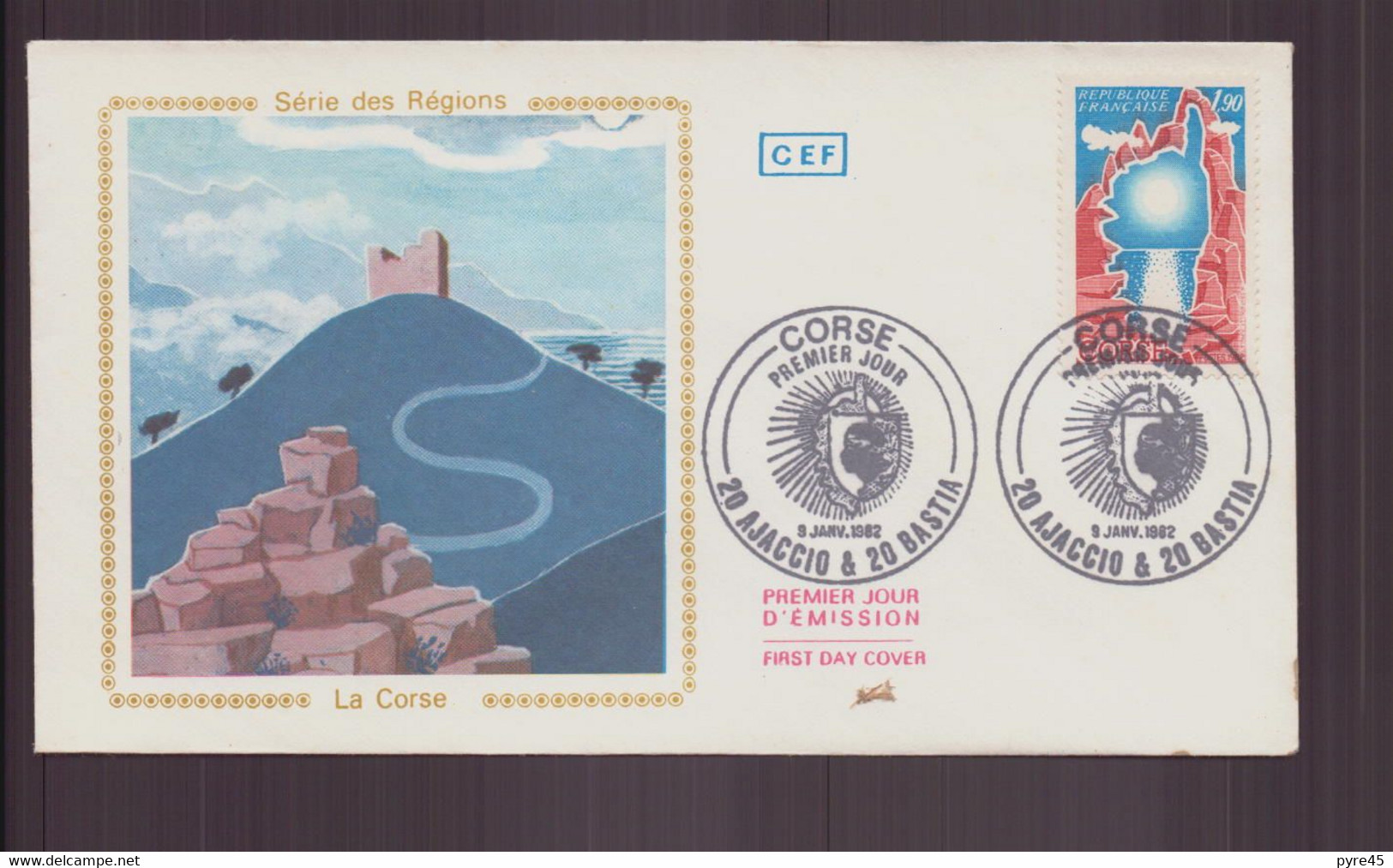 France, FDC Enveloppe Du 9 Janvier 1982 à Ajaccio & Bastia " Série Des Régions, Corse " - FDC