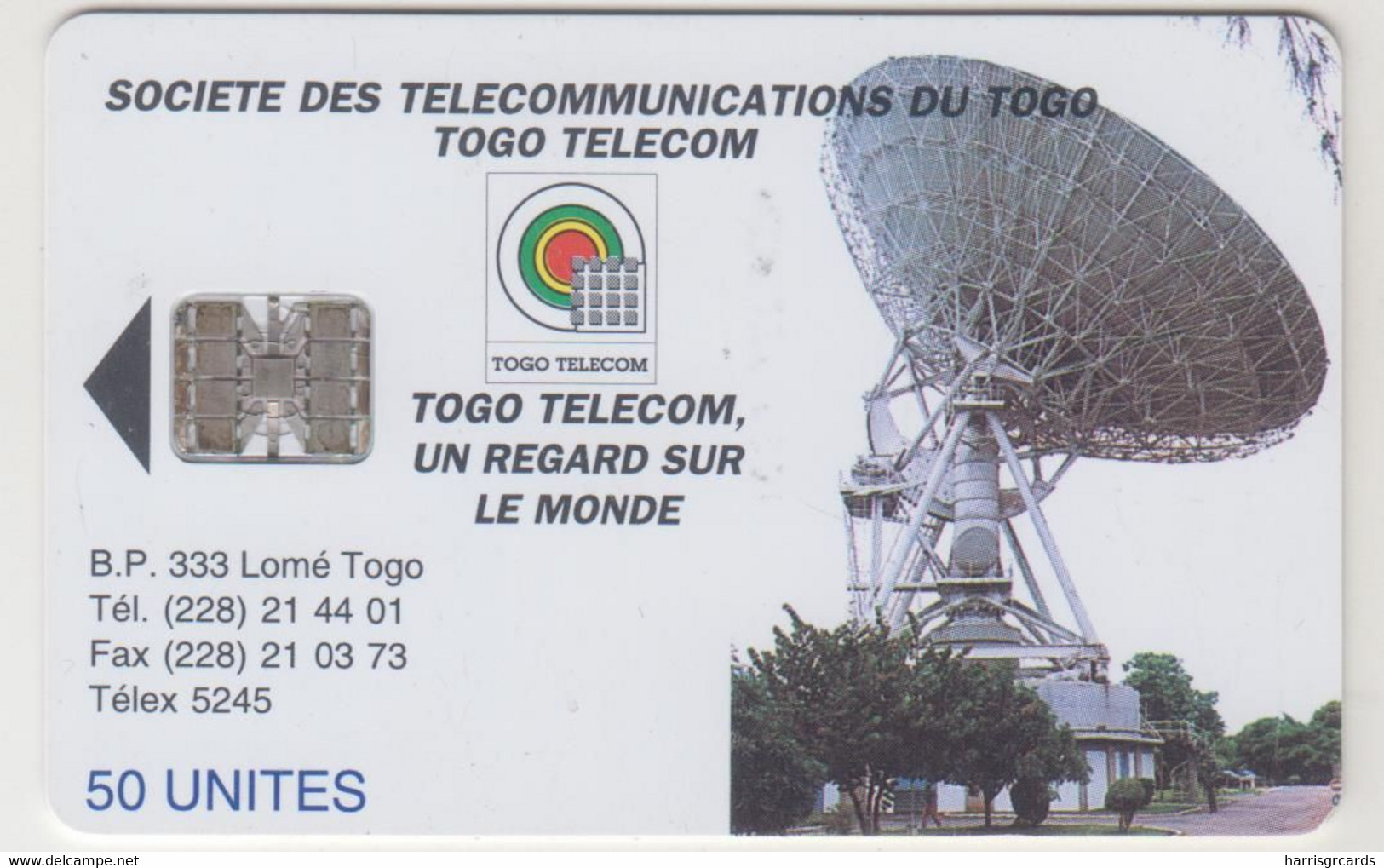 TOGO - Earth Station 50 (Schlumberger Logo) , CN:From 00258338 To 00276745, 50 U , Used - Togo