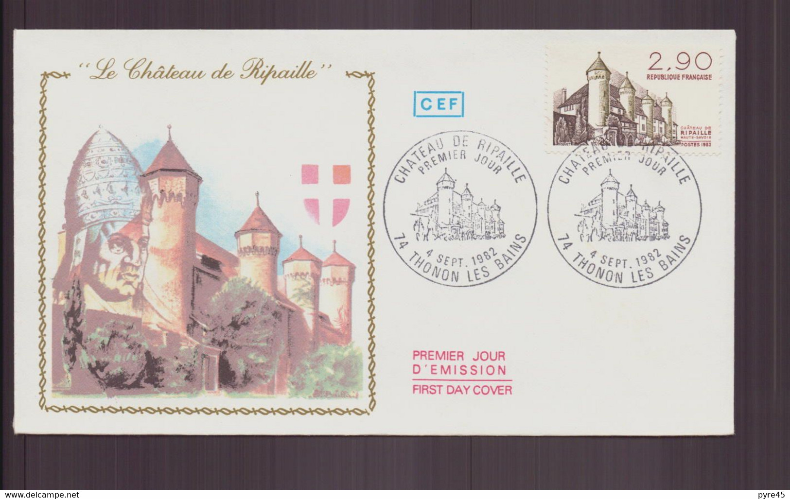 France, FDC Enveloppe Du 4 Septembre 1982 à Thonon-les-Bains " La Château De Ripaille " - FDC