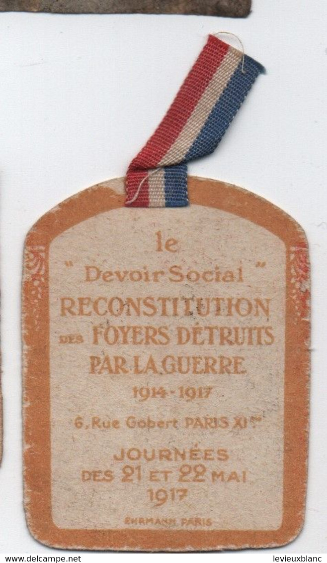 Reconstitution Des Foyers Détruits Par La Guerre/journées Des 21 Et 22 Mai 1917/Furnes -Hôtel De Ville/1917  POIL219 - 1914-18