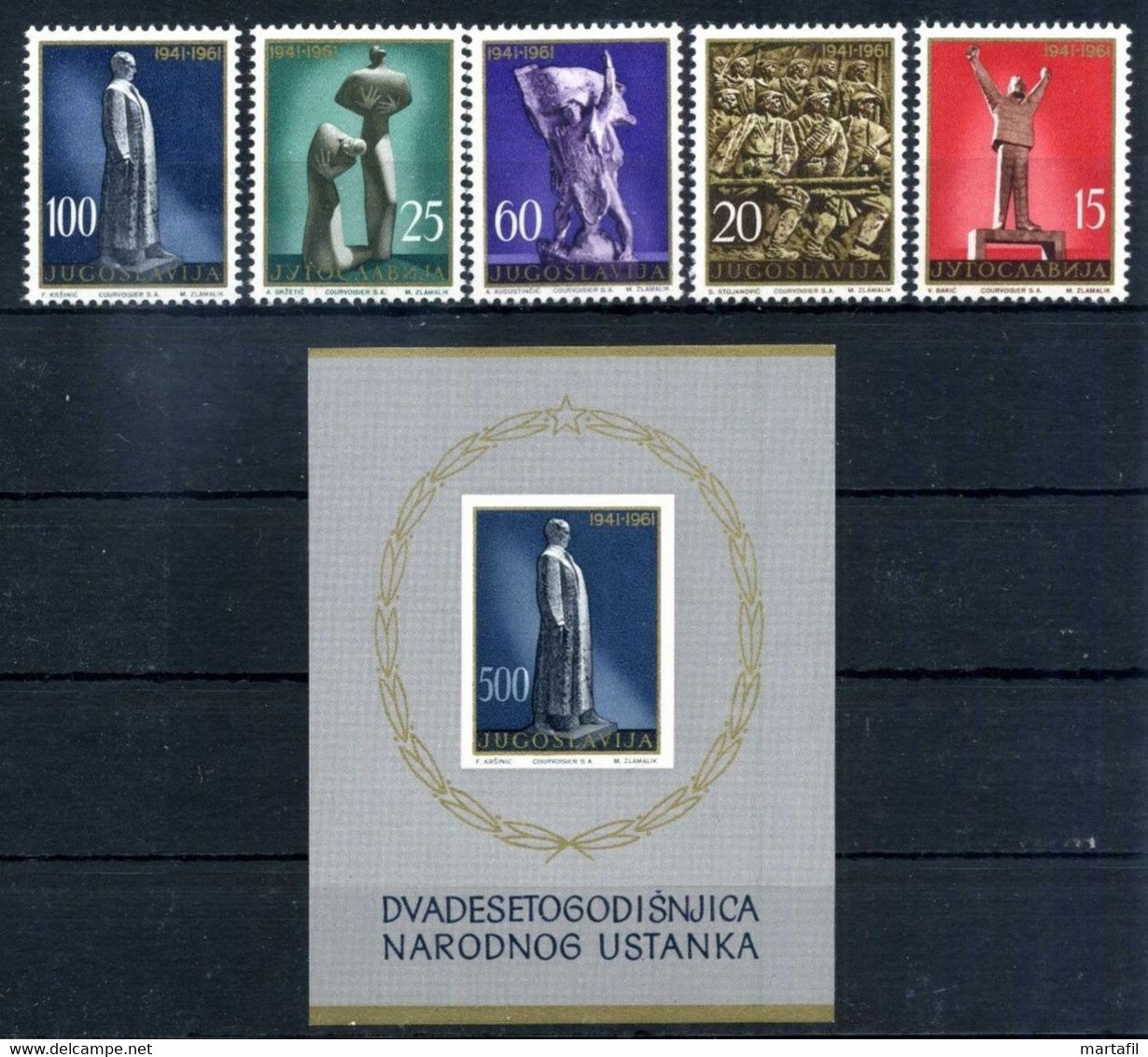 1961 JUGOSLAVIA SET MNH ** + BF - Blokken & Velletjes