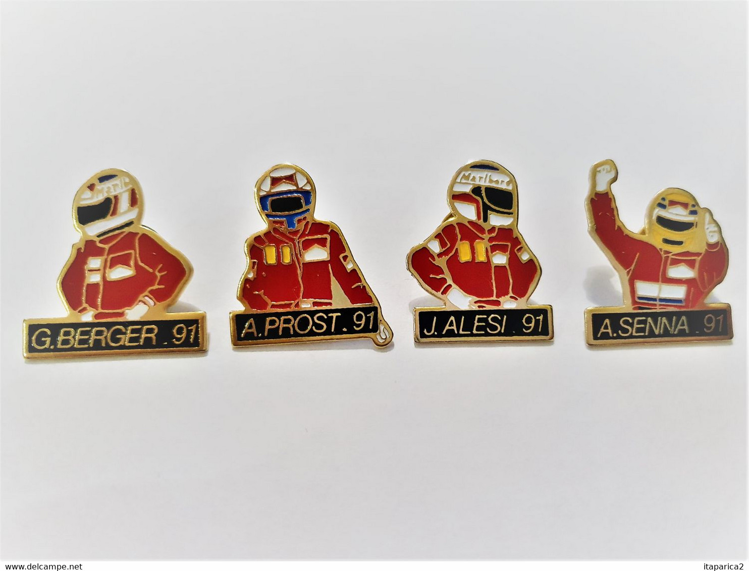 4 PINS Automobile  F1 1991  Pilotes G.BERGER A.PROST J.ALESI A. SENNA    / 33NAT - F1