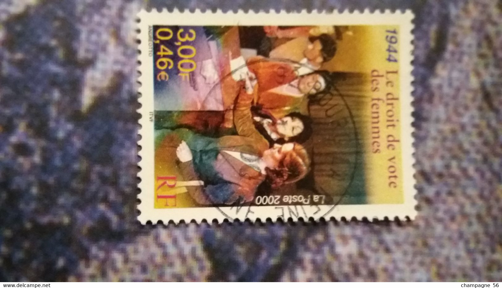 2000 N° 3353 OBLITERE NUANCE COULEUR TROISIEME TIMBRES PAS A VENDRE - Used Stamps