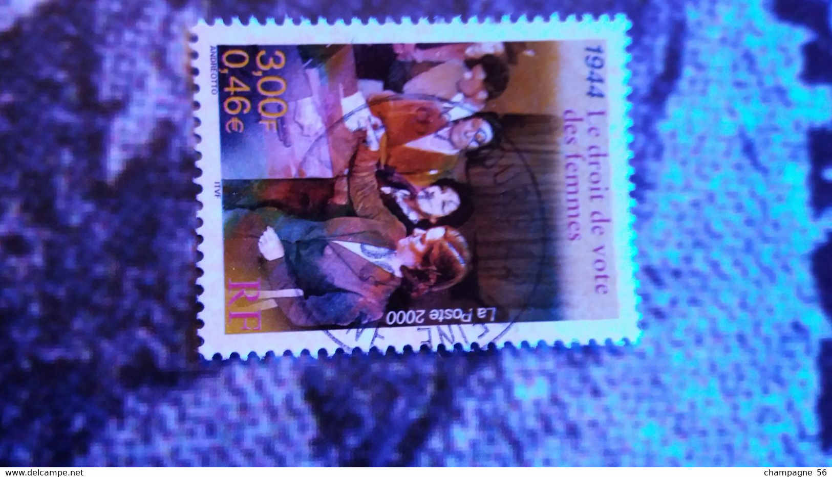 2000 N° 3353 OBLITERE NUANCE COULEUR TROISIEME TIMBRES PAS A VENDRE - Used Stamps