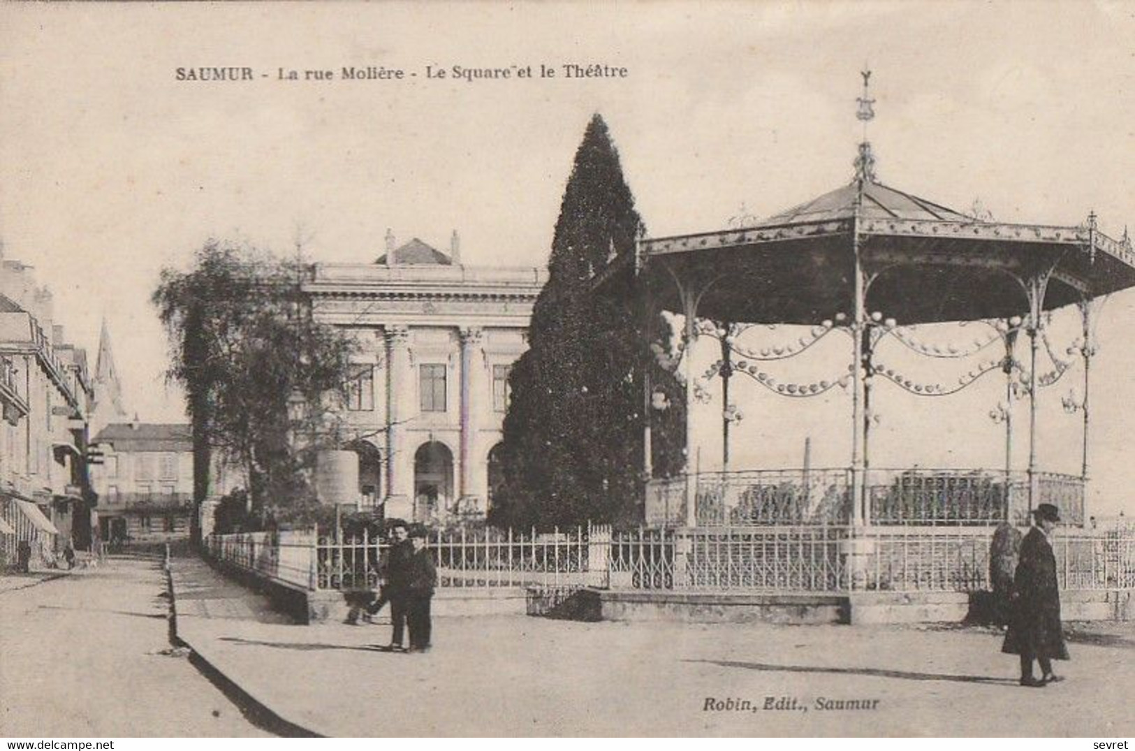 SAUMUR. - La Rue Molière - Le Square Et Le Théâtre - Saumur