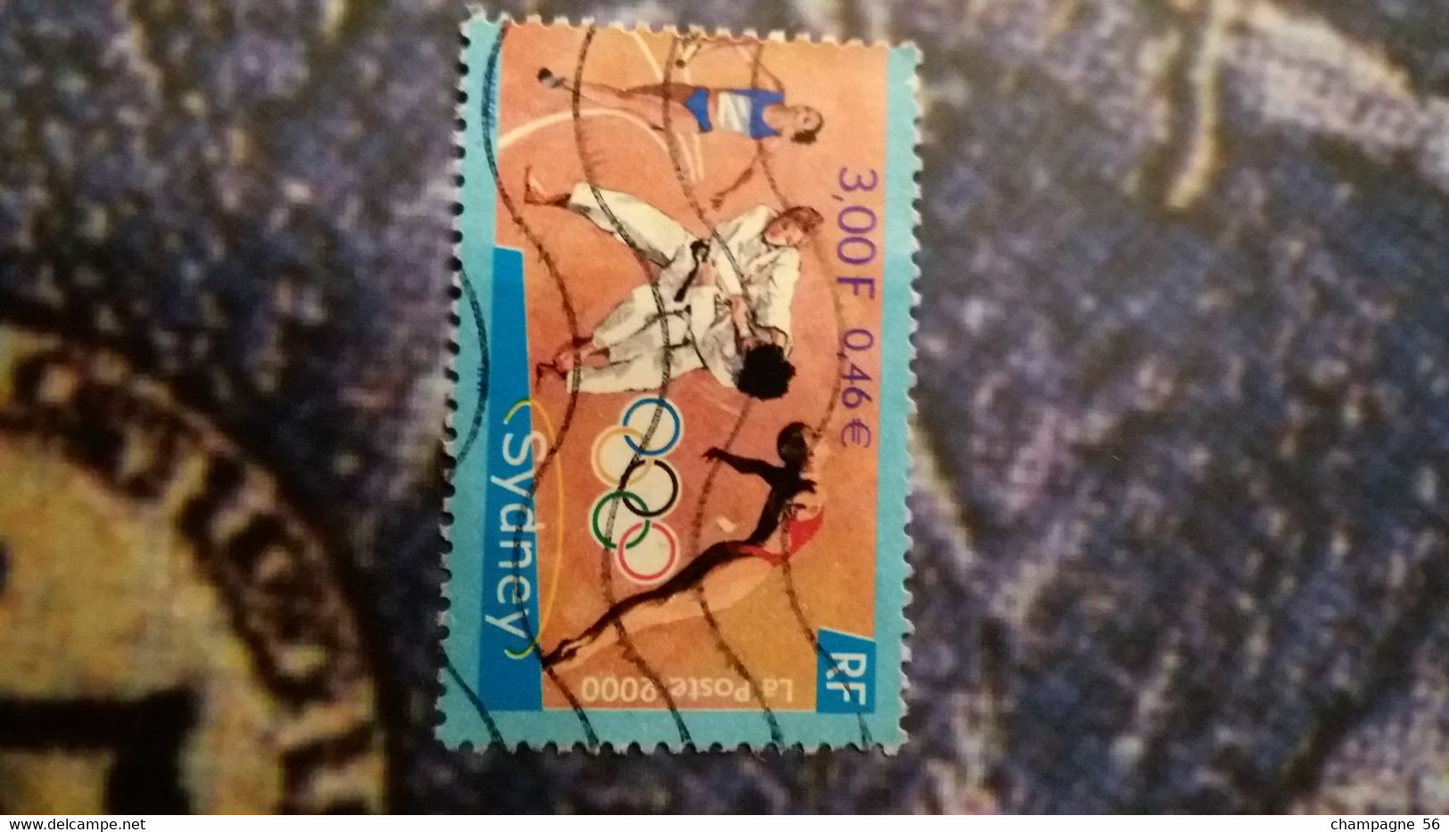 2000 N° 3341 OBLITERE ANNEAUX LUNE PLONGEON DOS ( SYDNEY LE S LE D DEPLACER ET COULEUR - Used Stamps