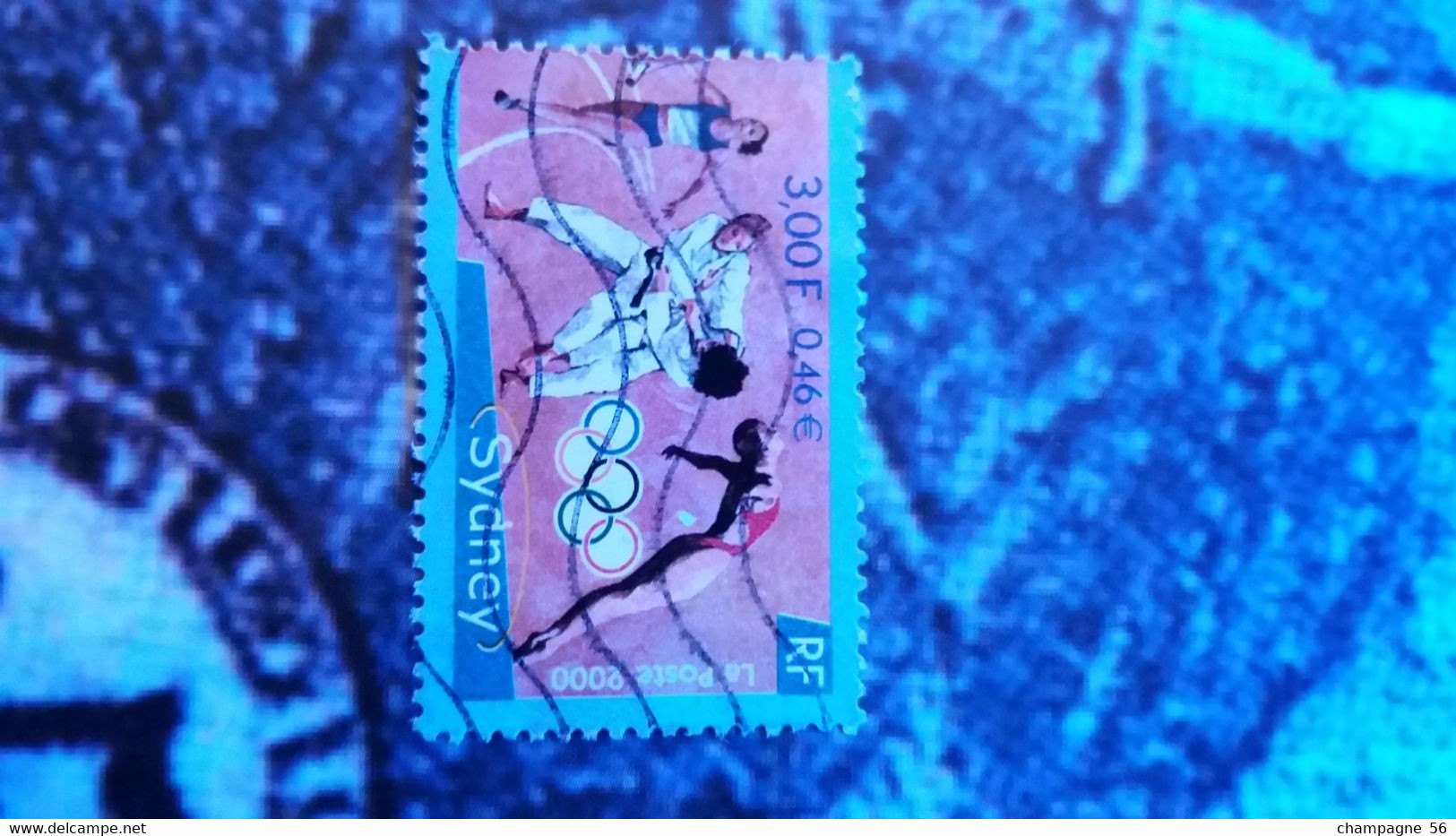 2000 N° 3341 OBLITERE ANNEAUX LUNE PLONGEON DOS ( SYDNEY LE S LE D DEPLACER ET COULEUR - Used Stamps