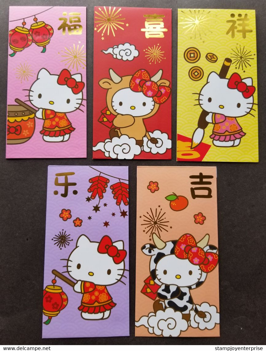 Malaysia Wall's 2021 Hello Kitty Cartoon Animation Chinese New Year Angpao (money Red Packet) - Nouvel An