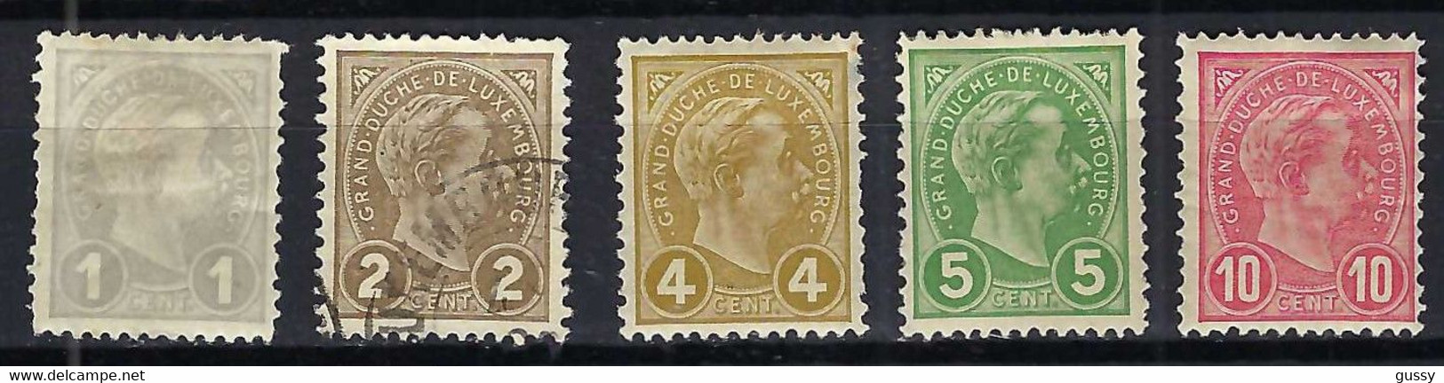 LUXEMBOURG 1895: Lot De Neufs* Et Obl. CAD - 1895 Adolphe Right-hand Side