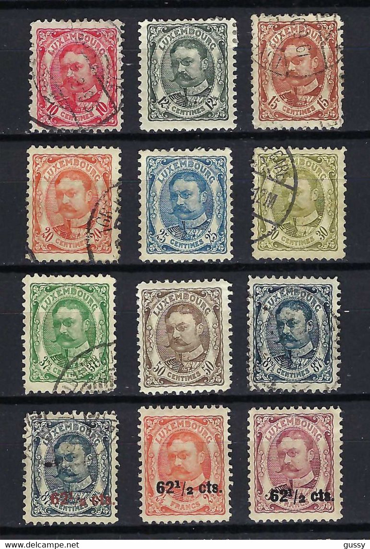 LUXEMBOURG 1906-15: Lot De Neufs* Et Obl. CAD, Qques Défauts, Petit Prix - 1906 Guillermo IV