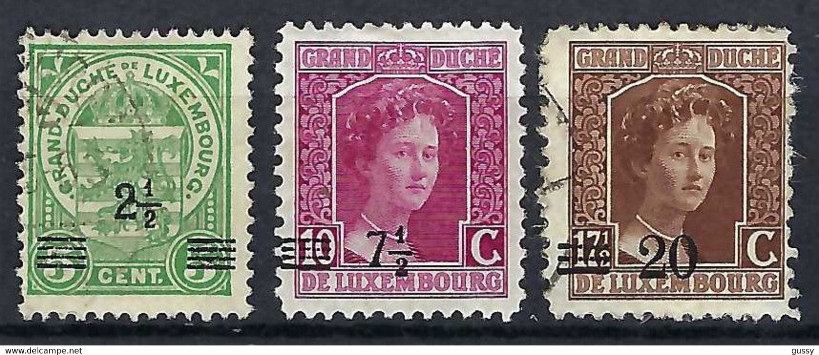 LUXEMBOURG 1907-24: Lot De Neuf* Et Obl. CAD, Qques Défauts, Petit Prix - 1914-24 Marie-Adélaida