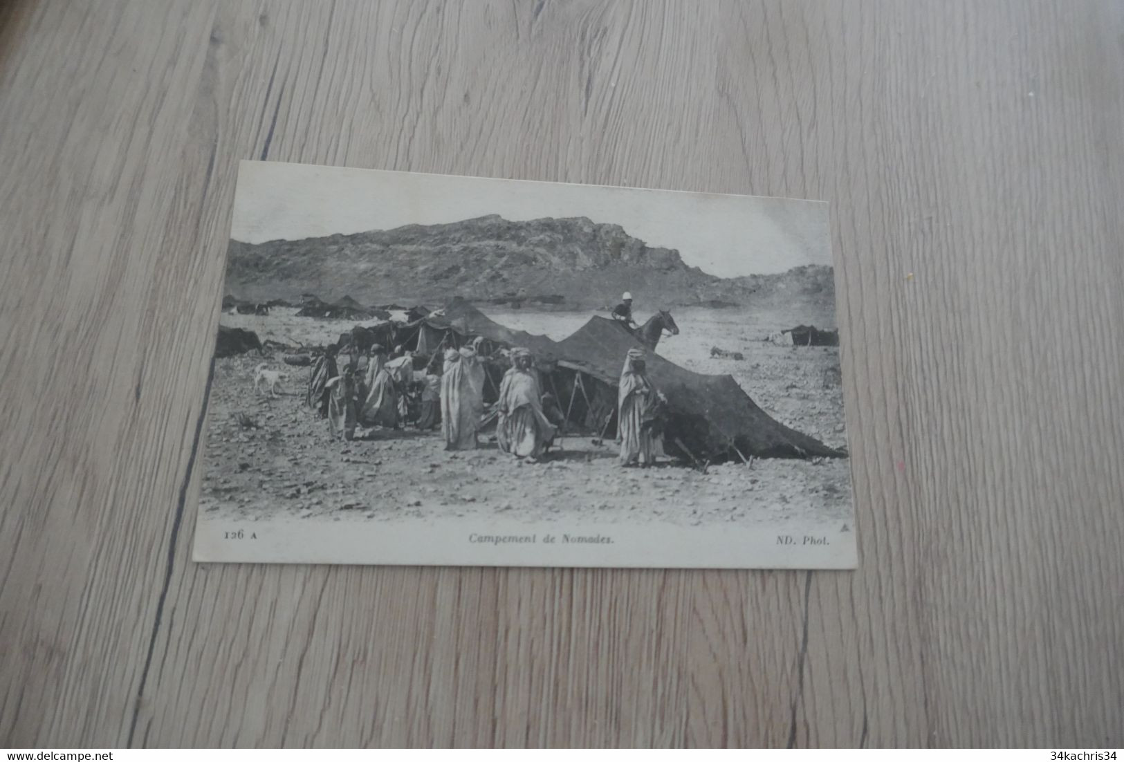 Sur CPA Campement De Nomades Cachet Bleu 32ème Bataillon De Tirailleurs Sénégalais 1917 - WW I