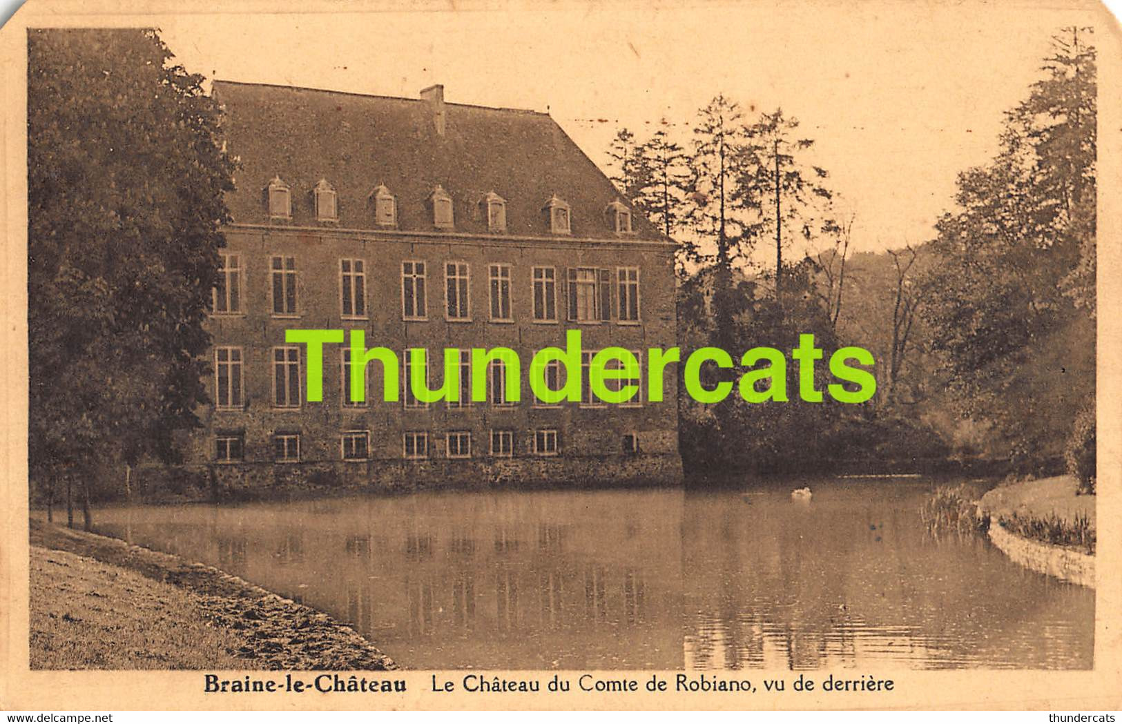 CPA BRAINE LE CHATEAU LE CHATEAU DU COMTE DE ROBIANO VU DE DERRIERE ( MANQUE ANGLES ) - Braine-le-Château