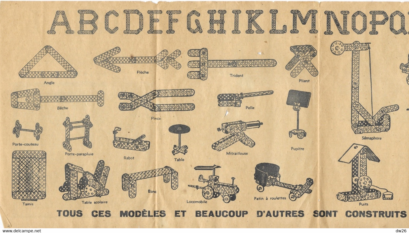 Livret Jeu De Bricolage: Trix I (type Meccano) Dépliant 6 Volets Avec Objets à Construire - Knutselen / Techniek