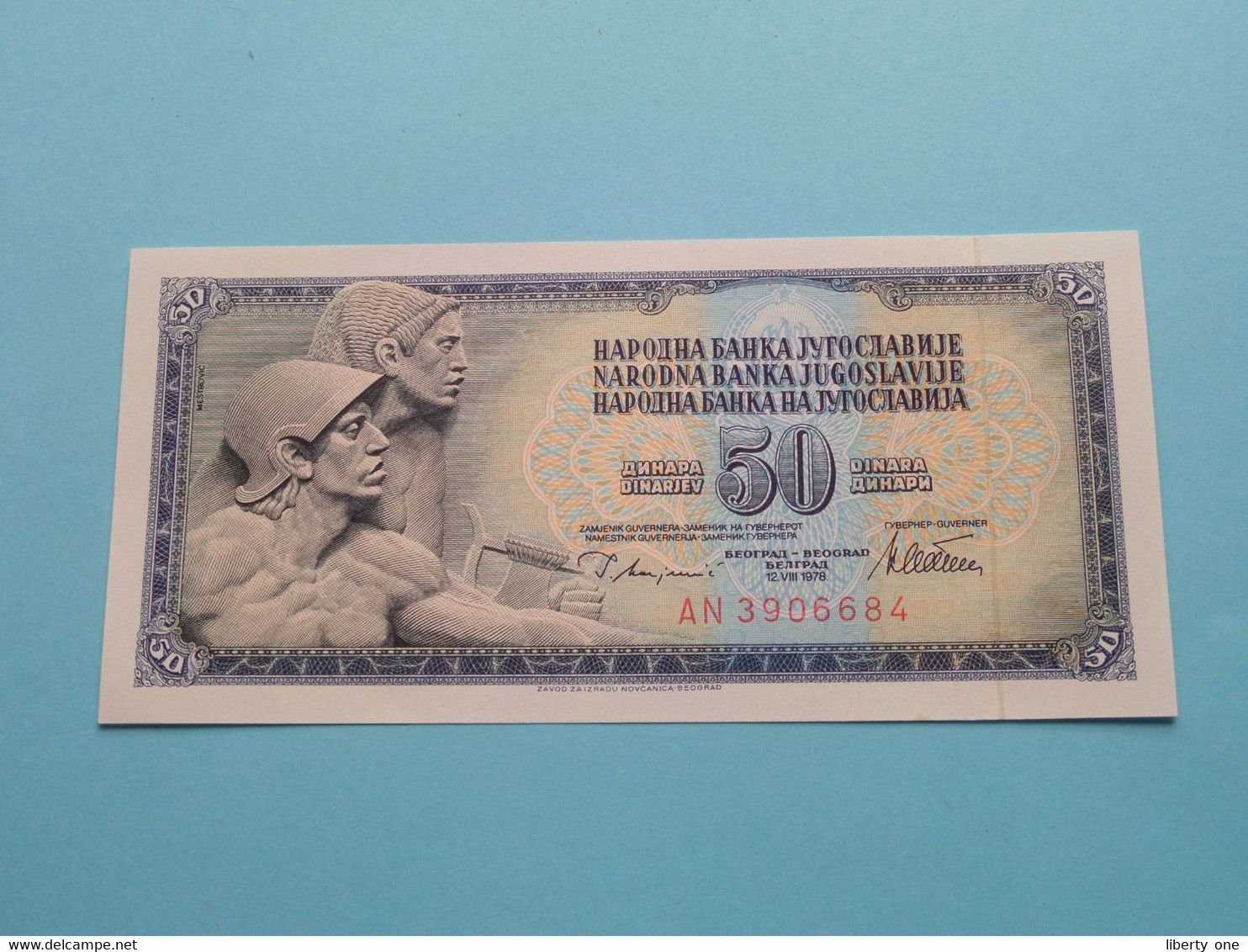 50 Dinara ( AN3906684 ) Jugoslavije - Beograd 12-8-1978 ( For Grade See SCANS ) UNC ! - Jugoslawien