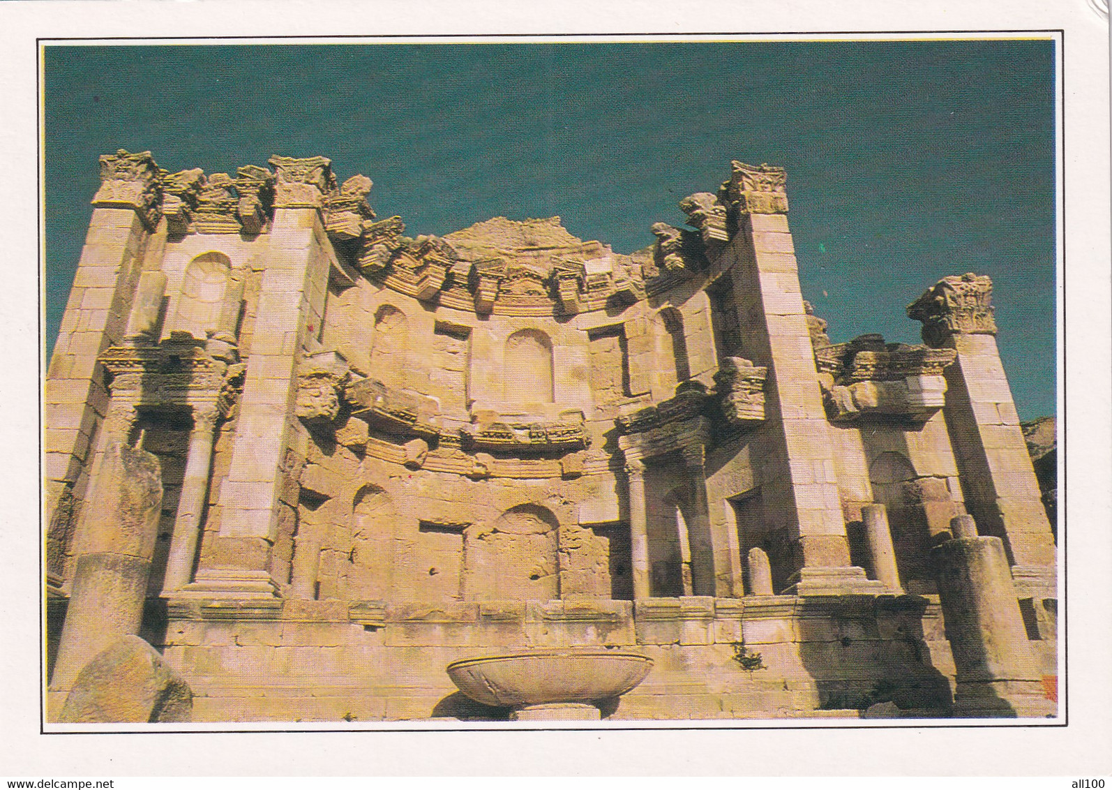 A19616 - JORDAN JORDANIE JERASH FONTAINE DES NYMPHES THE FOUNTAIN OF THE NYMPHS POST CARD UNUSED PHOTO S HELD - Jordanie