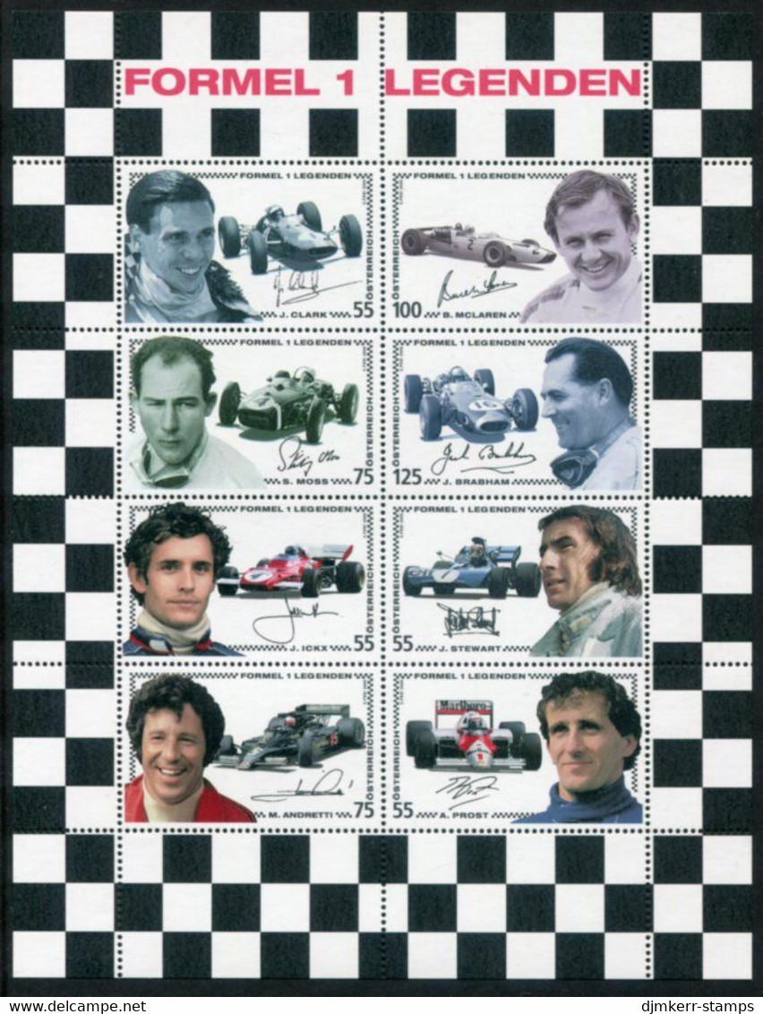 AUSTRIA 2006 Formula 1 Drivers III Sheetlet,MNH / **.  Michel 2592-99 Kb - Nuovi