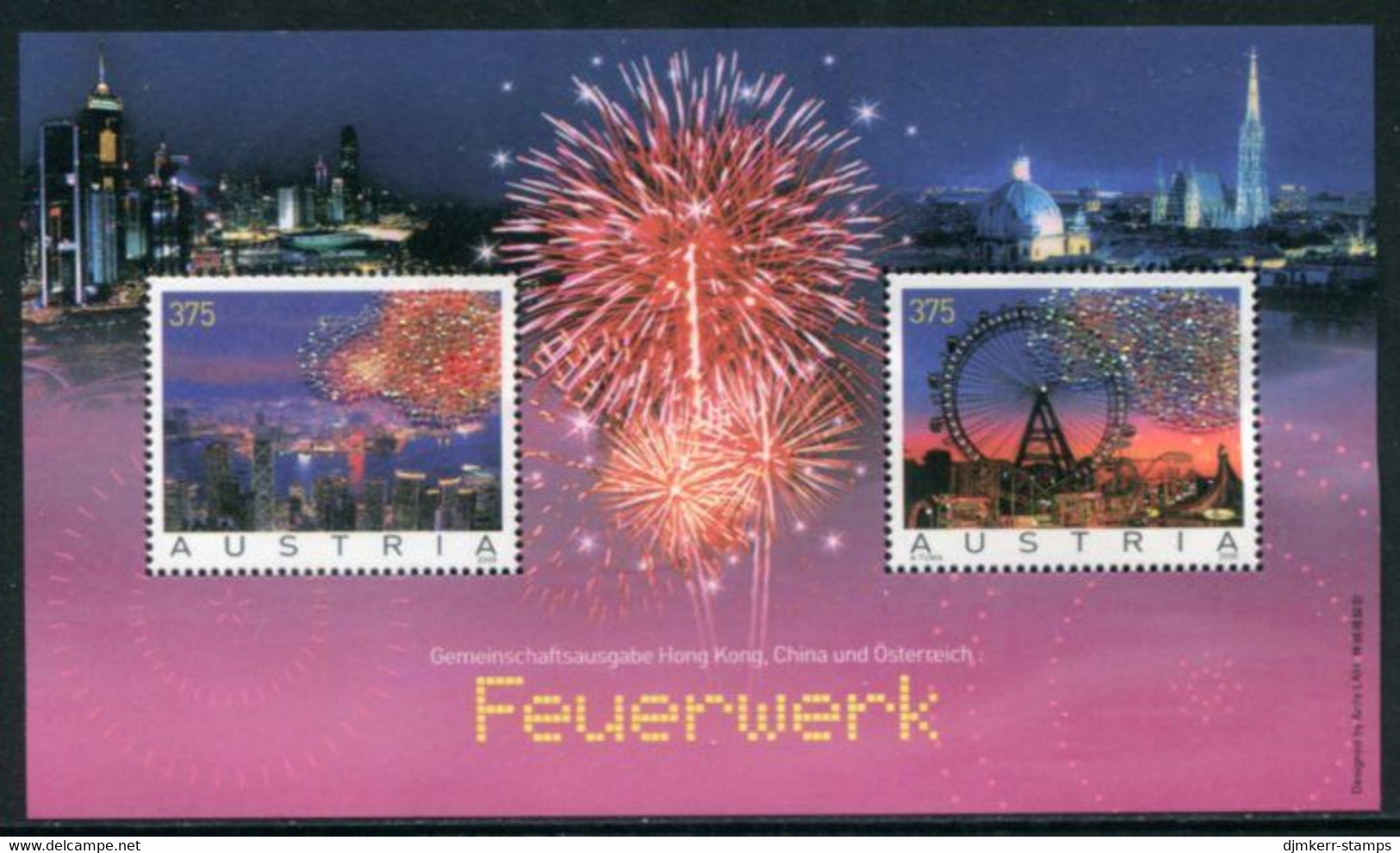 AUSTRIA  2006 Fireworks Block MNH / **..  Michel Block 34 - Blocks & Kleinbögen