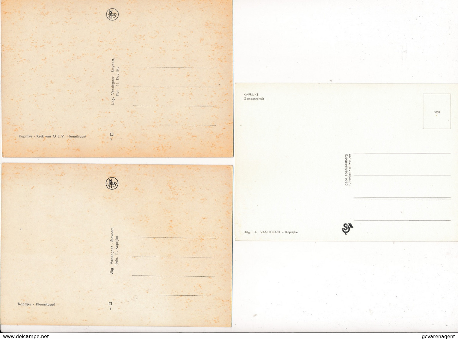 3 KAARTEN KAPRIJKE     ZIE SCANS - Kaprijke