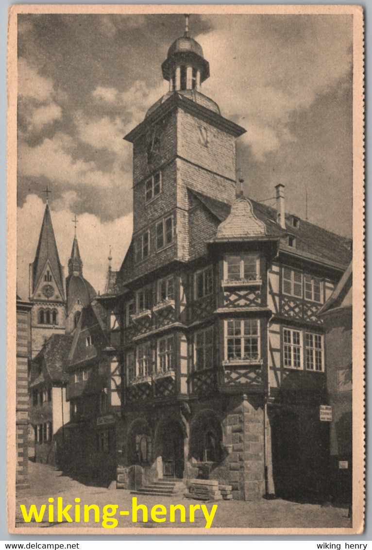 Heppenheim - S/w Rathaus Zu Heppenheim An Der Bergstraße 1   Aus Dem Jahrweiser Volkstum Und Heimat 1937 - Heppenheim