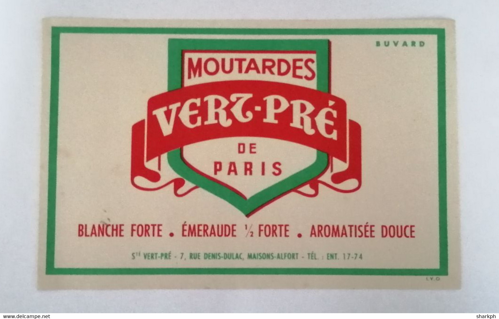 BUVARD MOUTARDE VERT PRÉS - Mostard