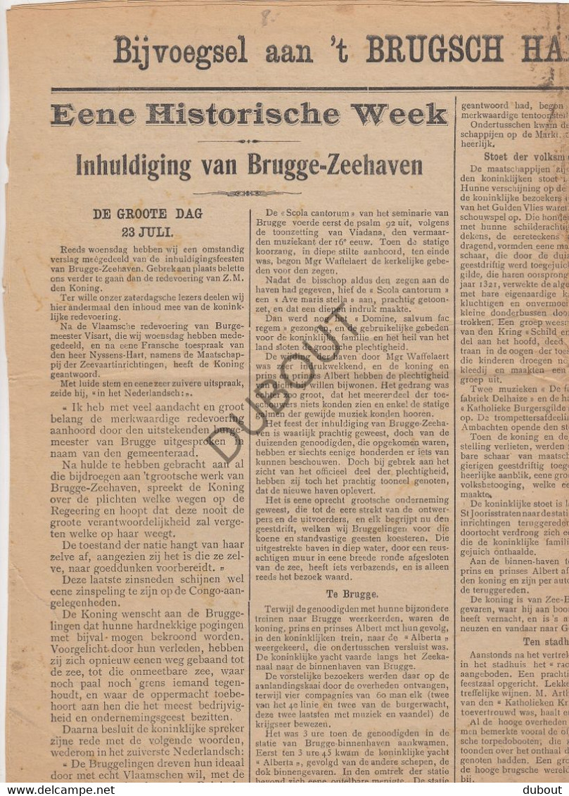 Brugge/Zeebrugge - Brugs Handelsblad - 1907  (V1819) - Informations Générales