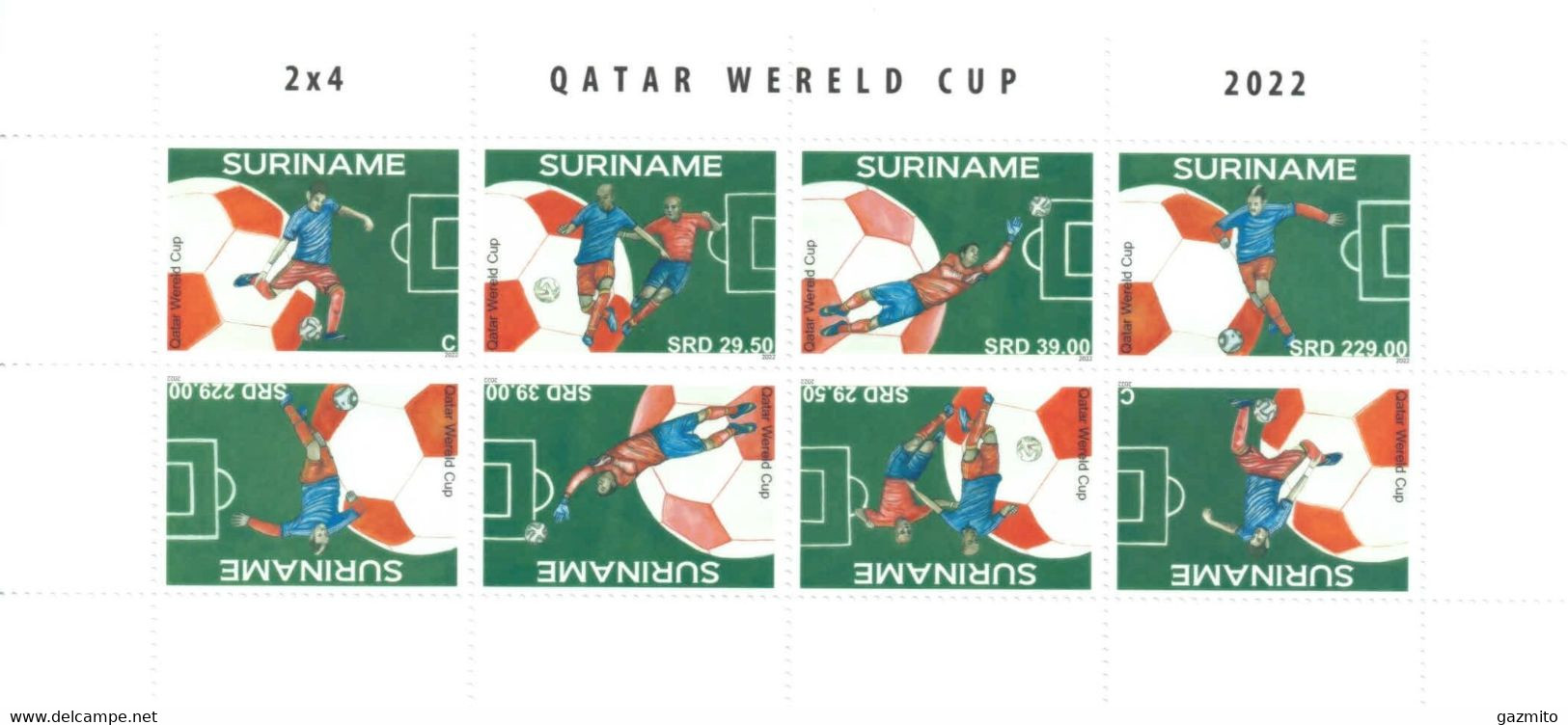 Suriname 2022, Football World Cup, Sheetlet - 2022 – Qatar
