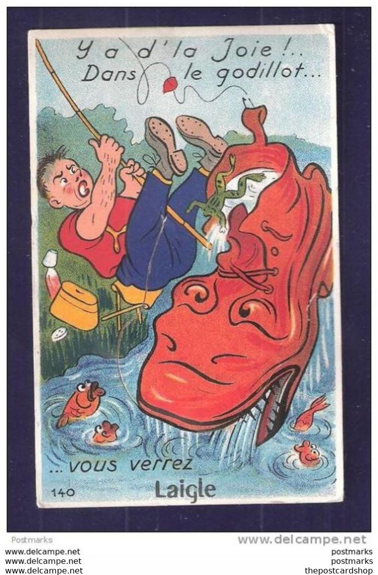 FRANCE Y A D'LA JOIE ! DANS LE GODILLOT VOUS VERREZ L'AIGLE NOVELTY CARTE à SYSTEME Complète - L'Aigle