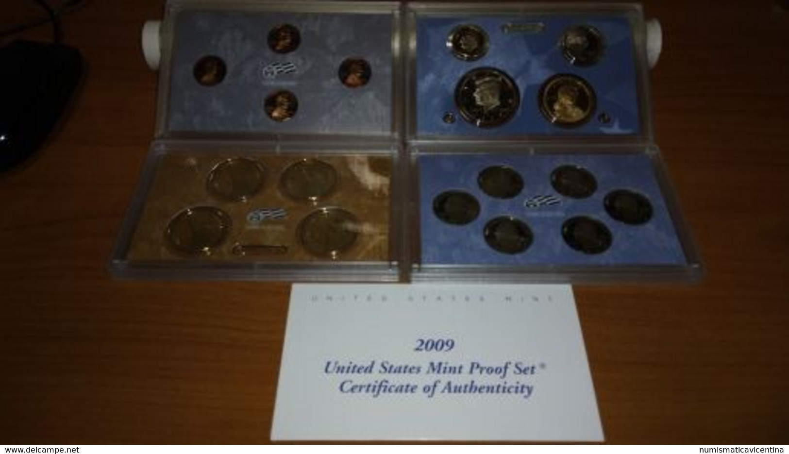 America Proof set 2009 S San Francisco Cent Five Cents Dime Quarter +  Half + One Dollars USA presidents America States