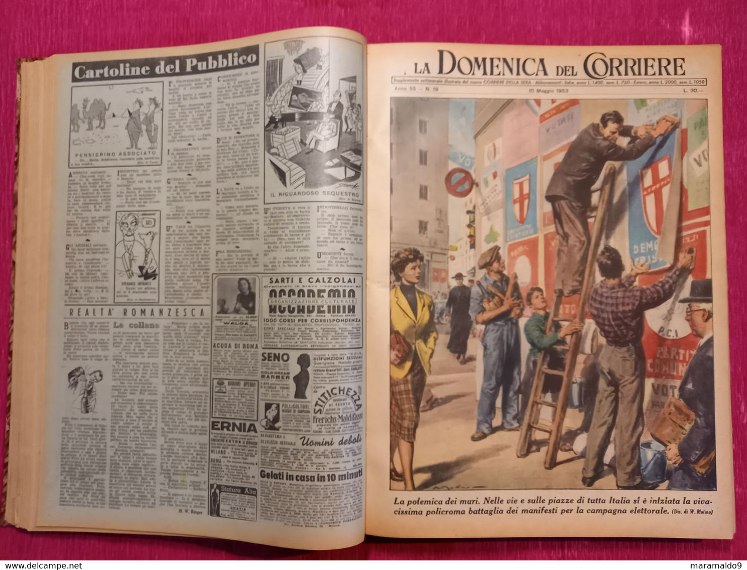 La Domenica Del Corriere Annate Varie: 1953-1954-1955-1957-1958-1959 - Sammlungen