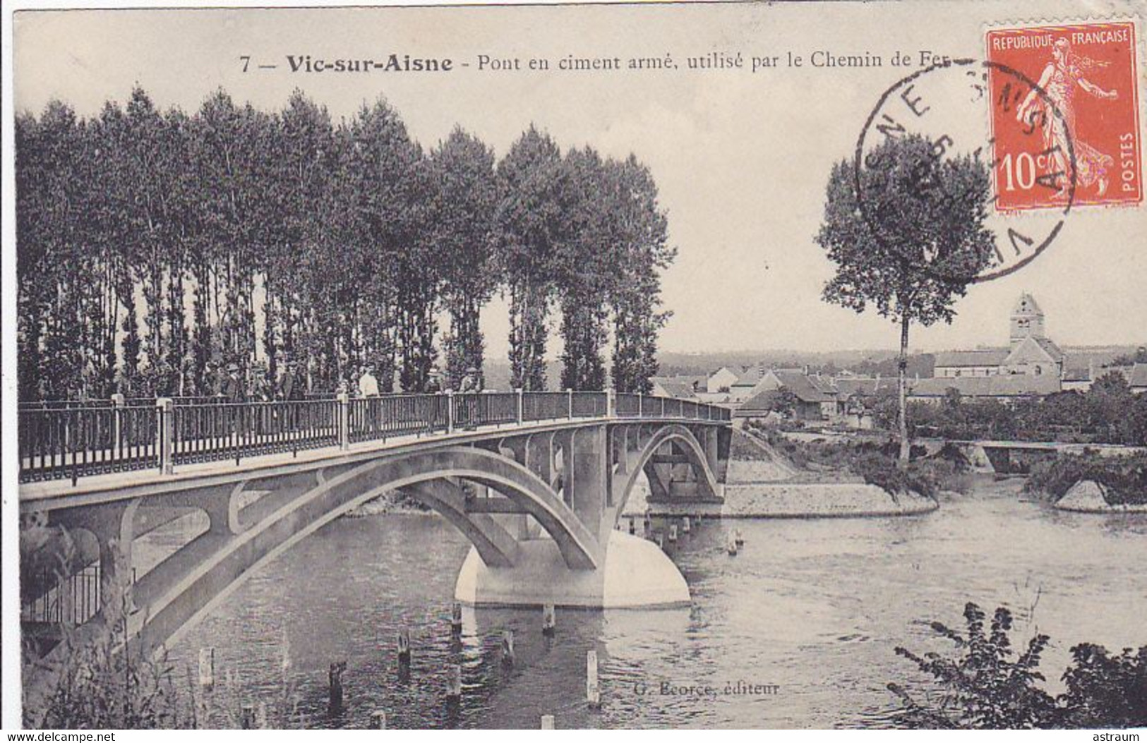 Cpa -02- Vic Sur Aisne - Pont En Ciment Armé Utilisé Par Le Chemin De Fer -edi Ecorce N°7 - Vic Sur Aisne