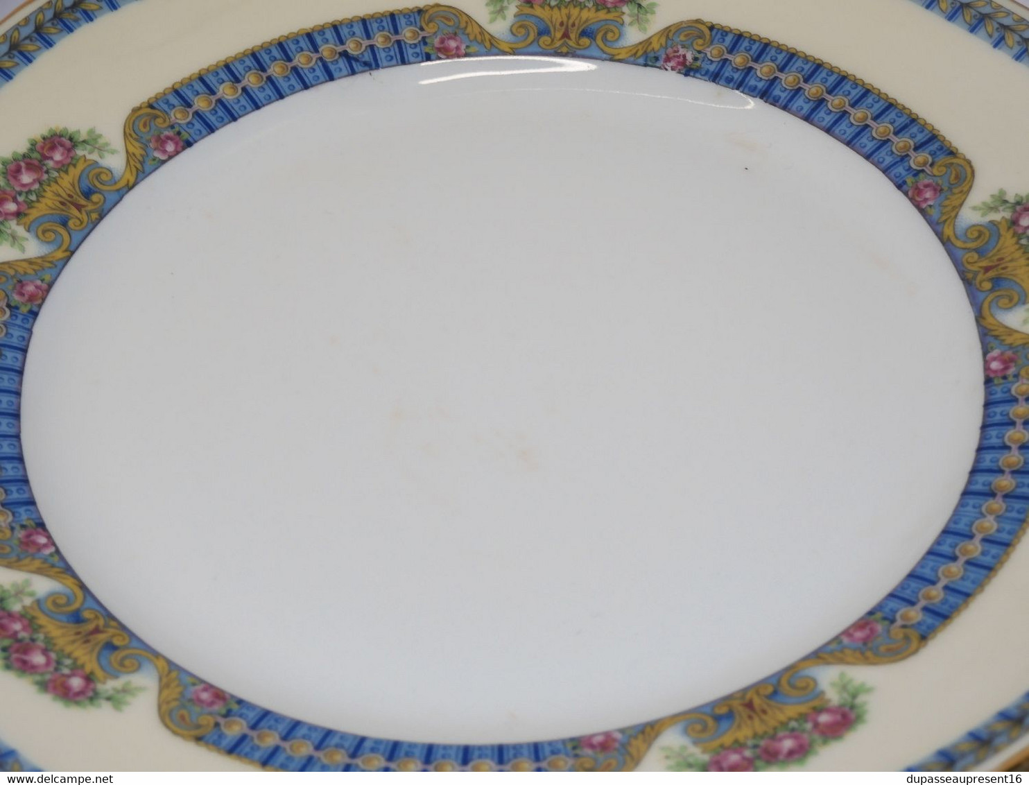 *6 ASSIETTES PLATES PORCELAINE LIMOGES JB France (JEAN BOYER) dorures  E