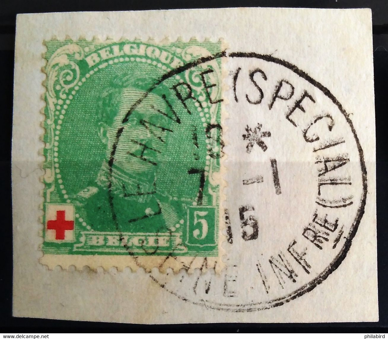 BELGIQUE                       N° 129                             OBLITERE - 1914-1915 Red Cross