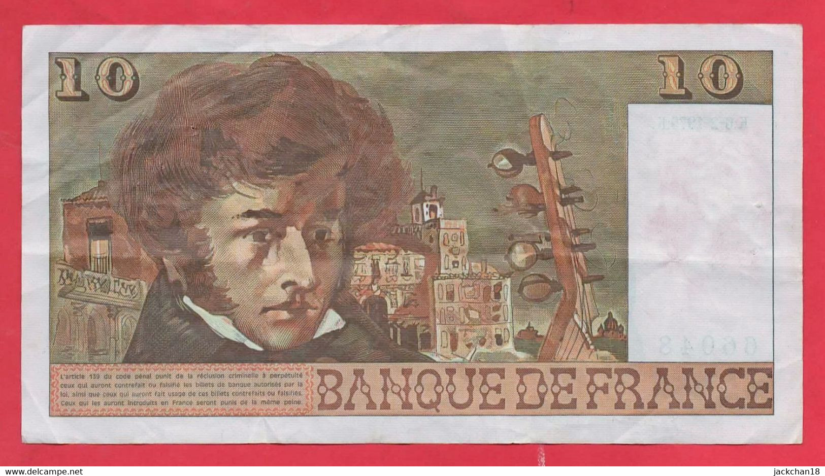 -- BILLET DE 10 FRANCS / HECTOR BERLIOZ / T.137  -- - 10 F 1972-1978 ''Berlioz''
