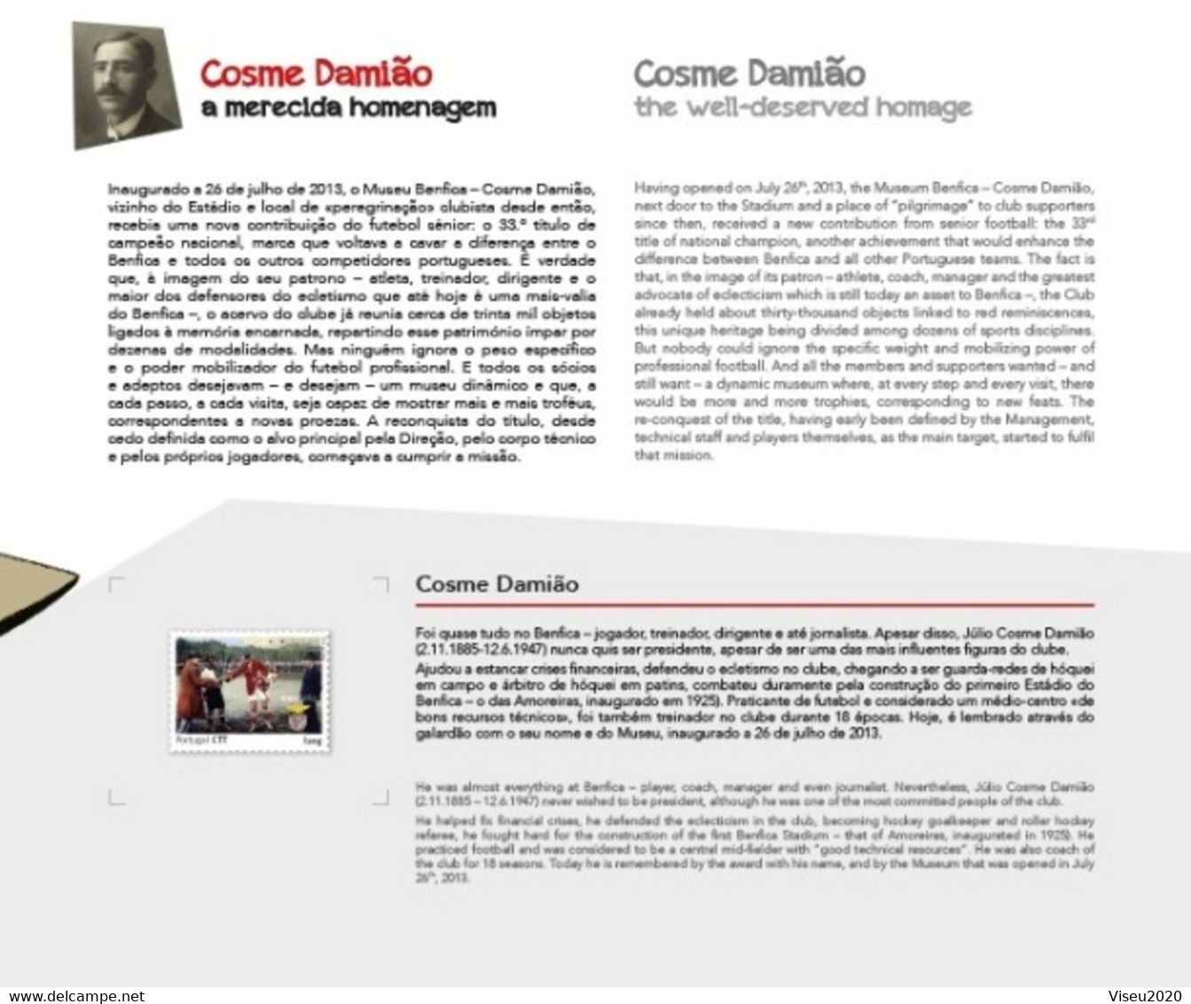 Portugal 2014 My Benfica 2014 - LIVRO TEMATICO CTT - Libro Dell'anno