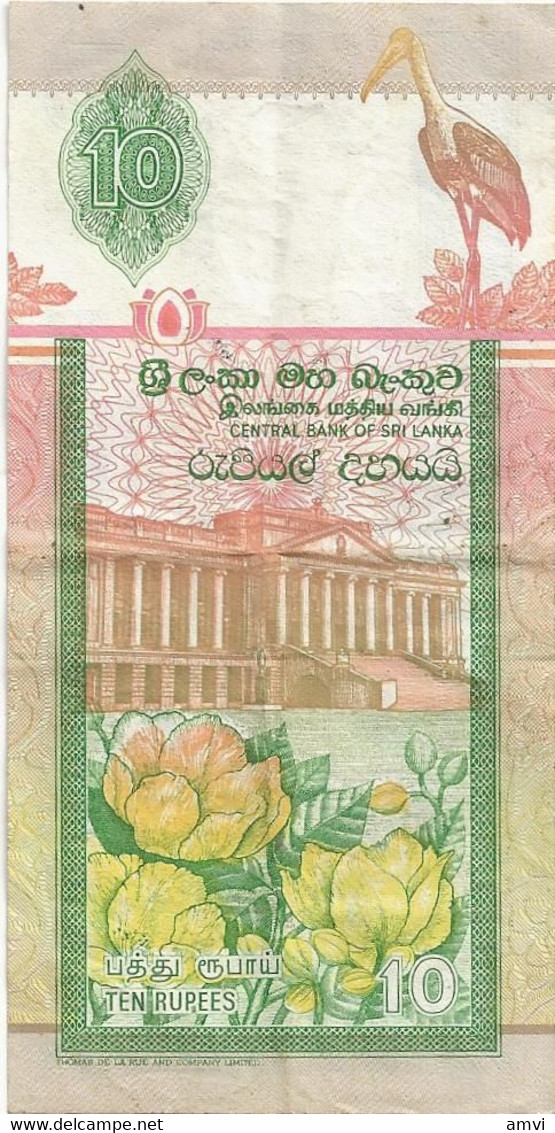 22-10-3144 Billet Ten Rupees Sri Lanka 1994 - Sri Lanka