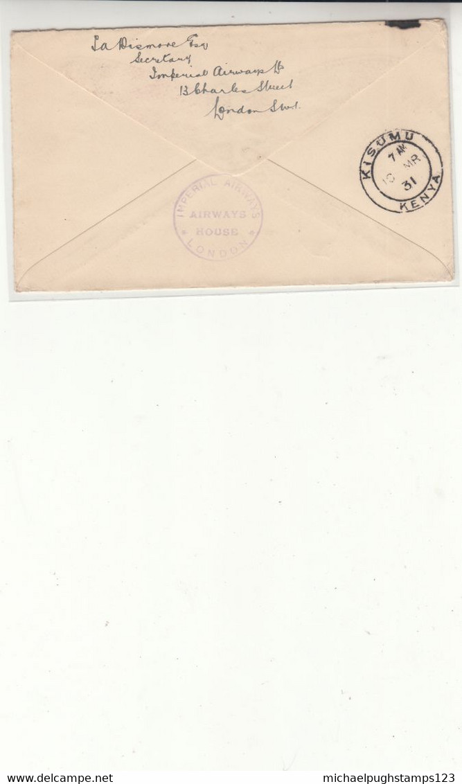 G.B. / Airmail / Imperial Airways First Flights / Kenya - Ohne Zuordnung