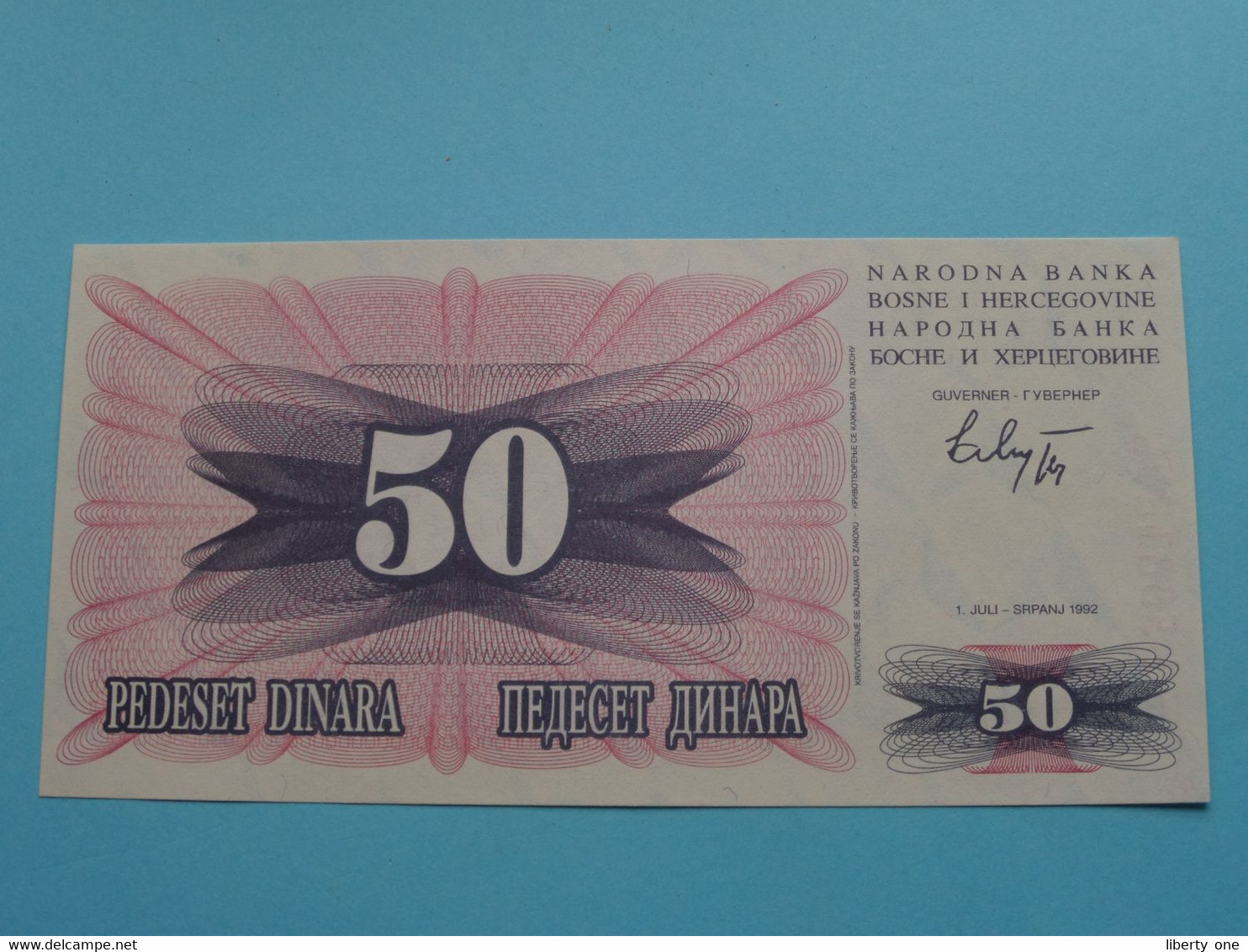 50 Pedeset Dinara ( FE65881276 ) Bosne I Hercegovine - 1992 ( Voir / See > Scans ) UNC ! - Bosnie-Herzegovine