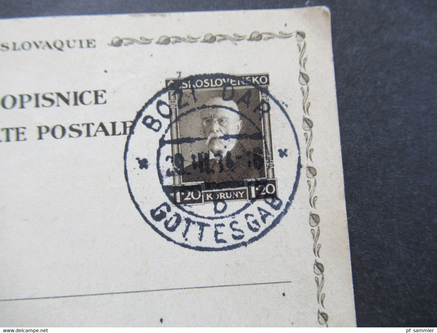 CSSR 1934 / 38 Bildganzsachen 2 verschiedene Bilder Tatry Stempel Bozi Dar / Gottesgrab und Johanngeorgenstadt