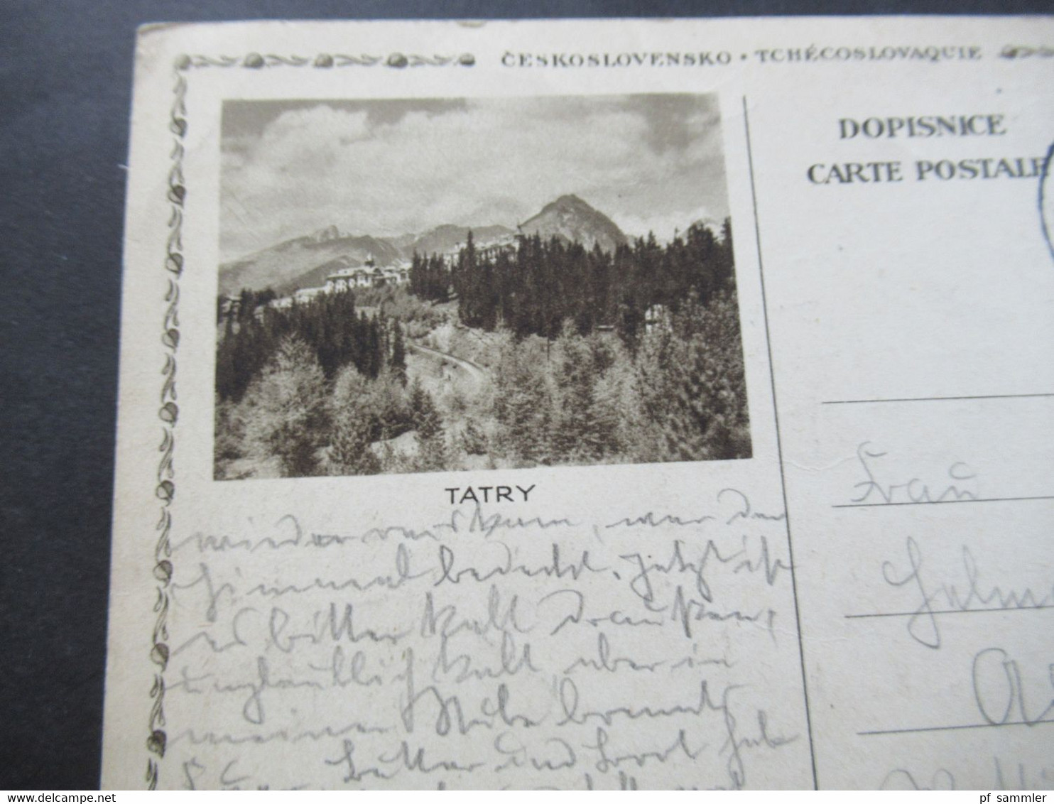 CSSR 1934 / 38 Bildganzsachen 2 verschiedene Bilder Tatry Stempel Bozi Dar / Gottesgrab und Johanngeorgenstadt