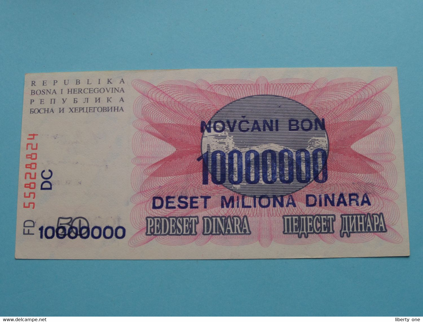 10 000 000 Deset Miliona Dinara ( FD55828824 / DC ) Bosne I Hercegovine - 10-XI-1993 ( Voir / See > Scans ) UNC ! - Bosnien-Herzegowina