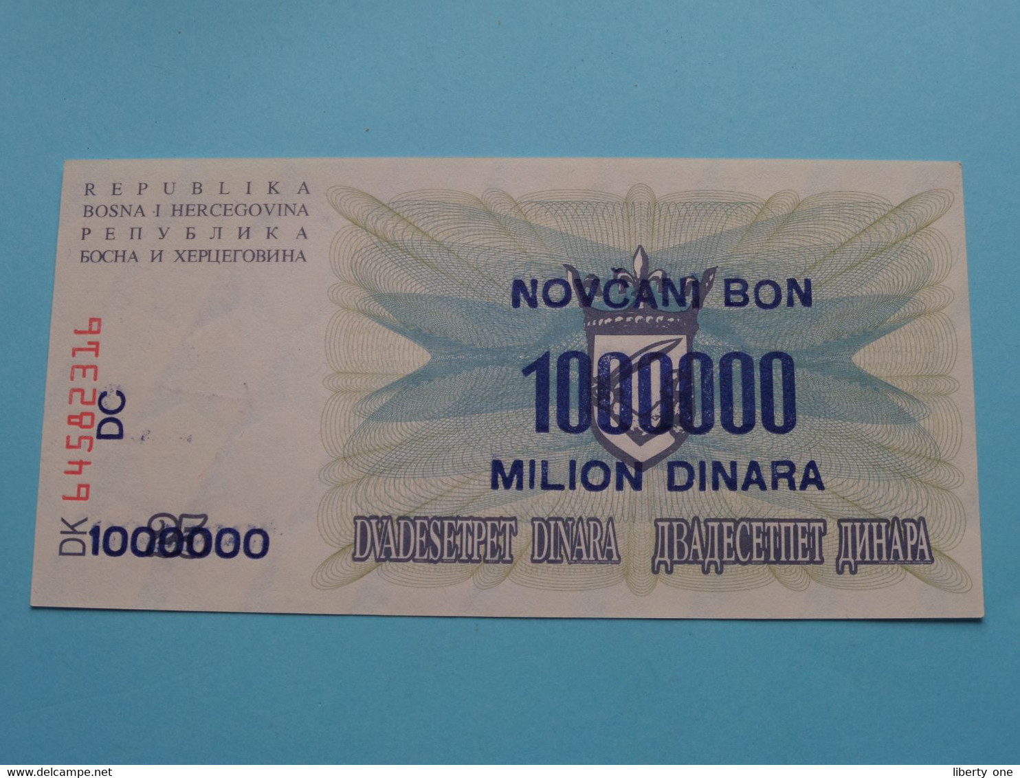 1 000 000 Milion Dinara ( DK64582316 / DC ) Bosne I Hercegovine - 10-XI-1993 ( Voir / See > Scans ) UNC ! - Bosnië En Herzegovina