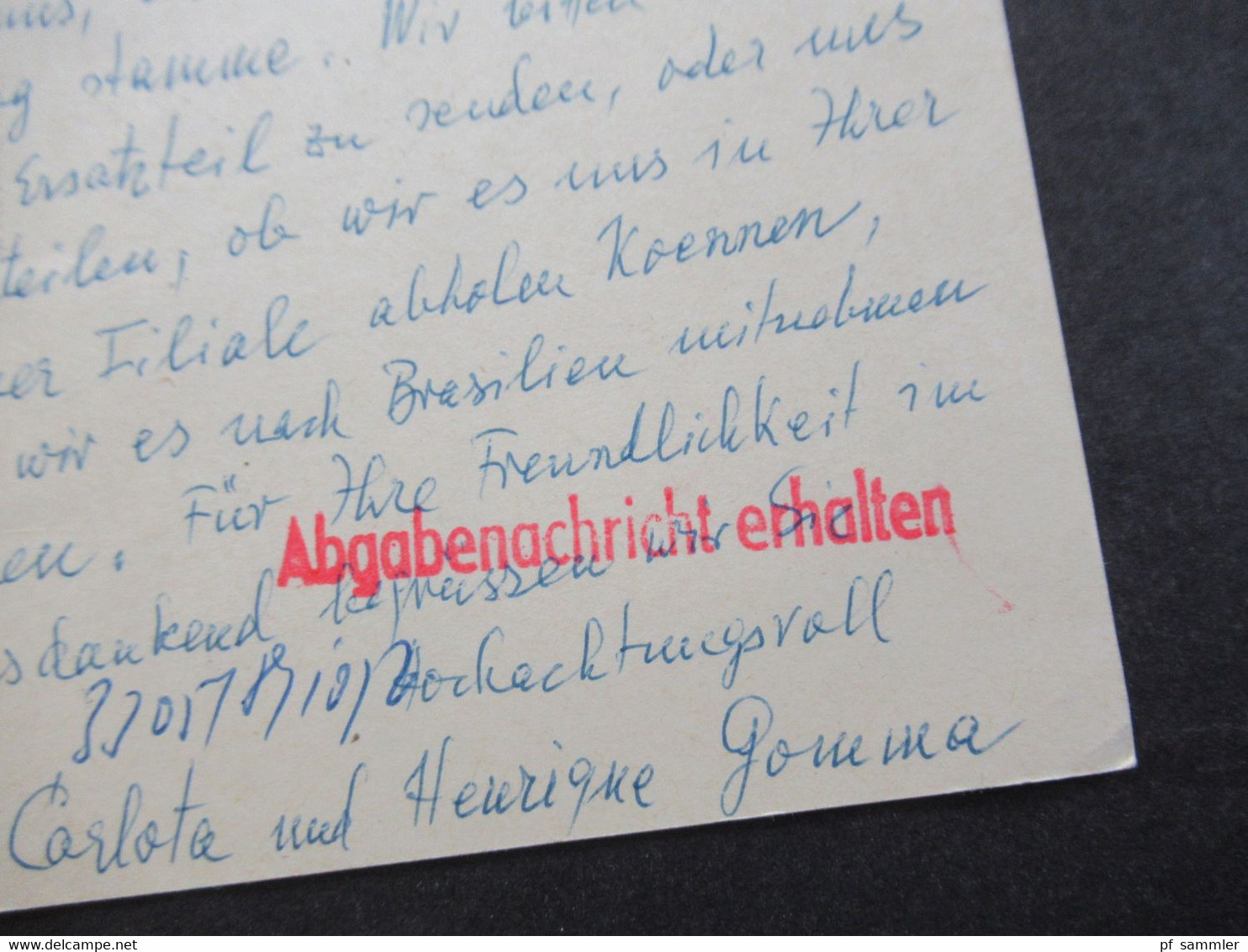 Berlin 1970 Ganzsache Mit ZuF BRD Als Nachnahme Karte Rückseitig Roter Stempel L1 Abgabenachricht Erhalten - Covers & Documents
