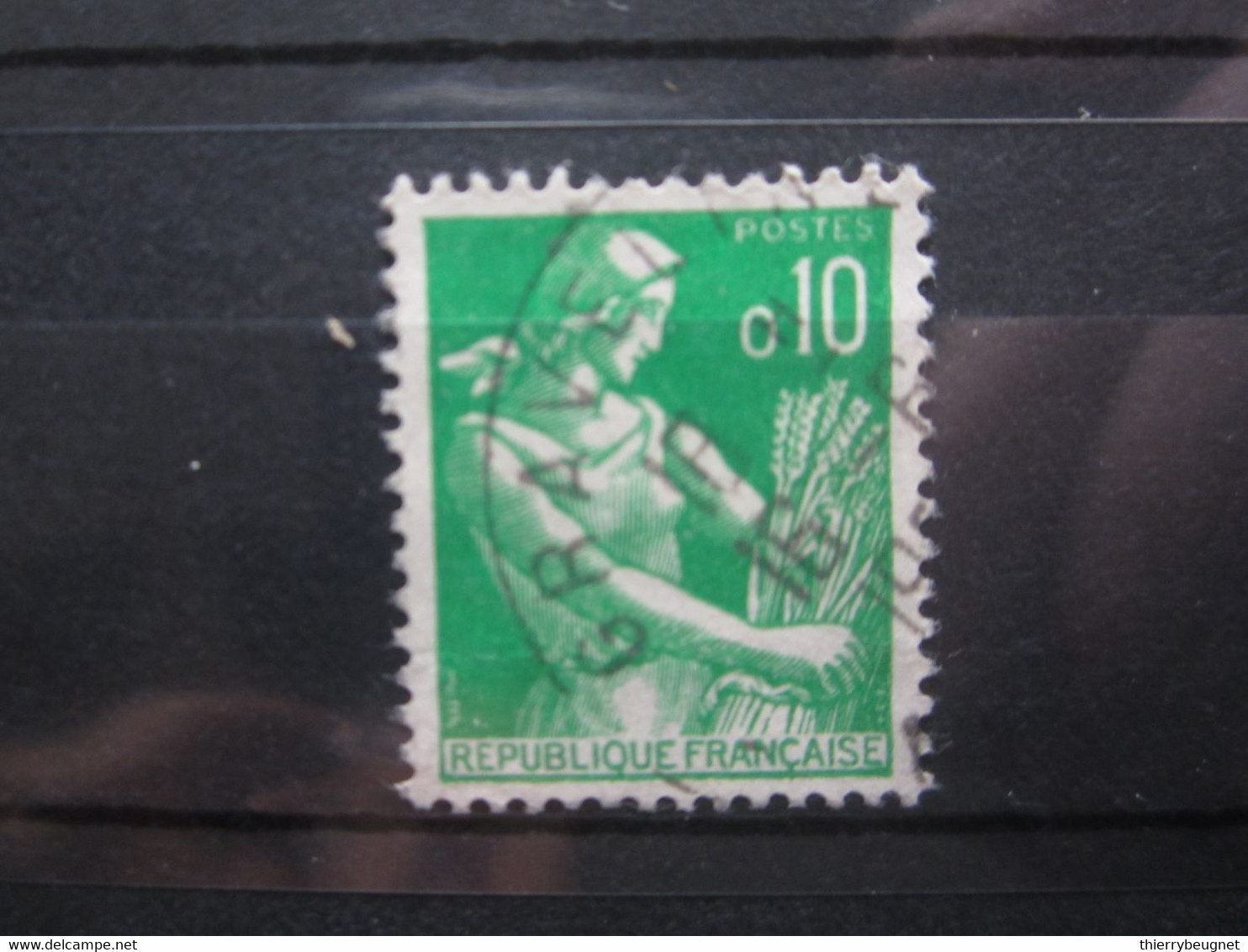 VEND BEAU TIMBRE DE FRANCE N° 1231 , OBLITERATION " GRAVELINES " !!! (b) - 1957-1959 Mietitrice