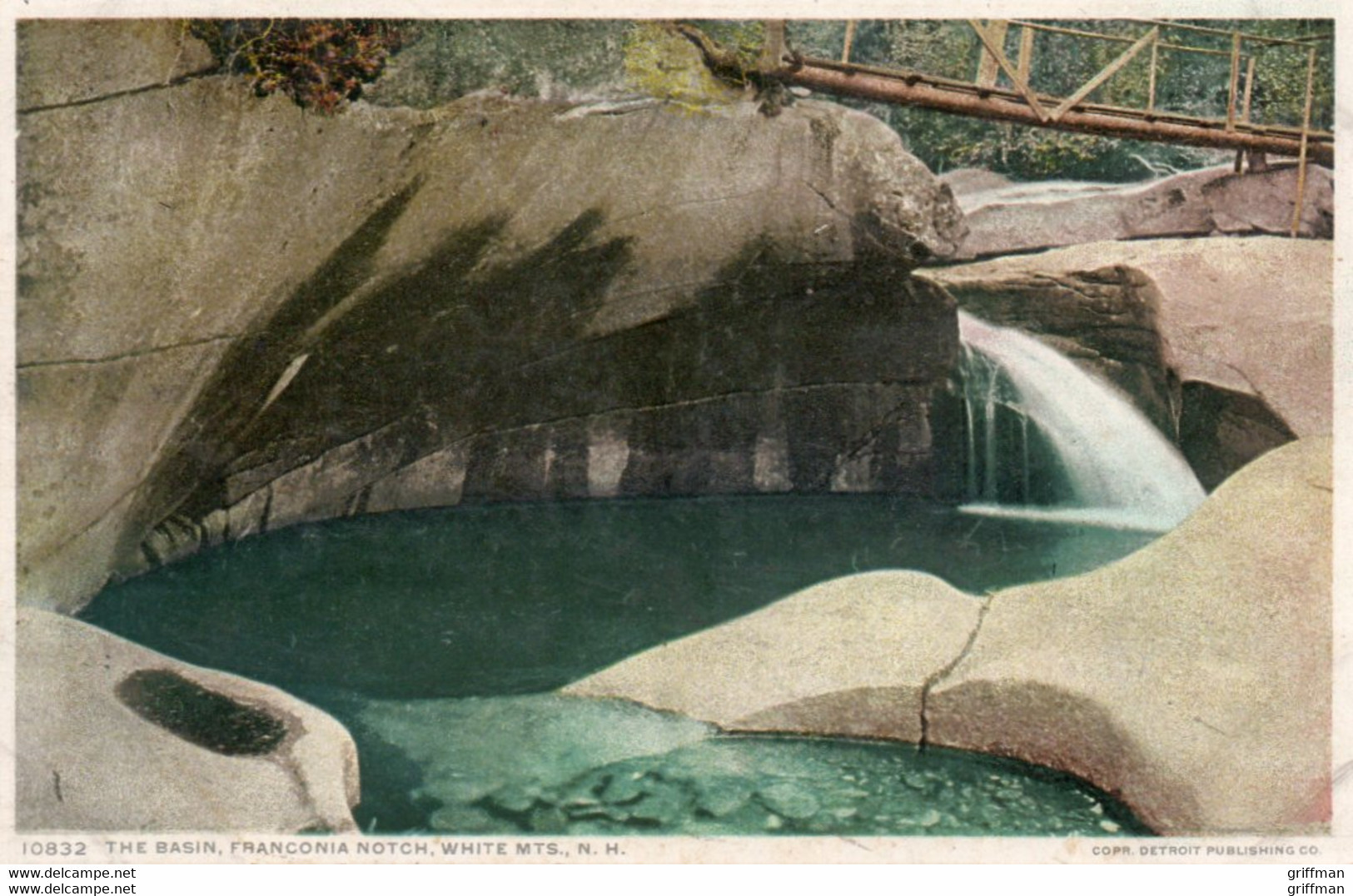 THE BASIN FRANCONIA NOTCH  WHITE MOUNTAINS NH 1910 - White Mountains