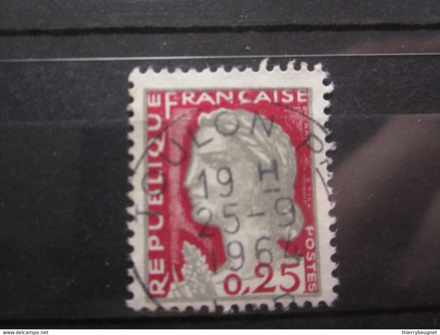 VEND BEAU TIMBRE DE FRANCE N° 1263 , OBLITERATION " TOULON " !!! (a) - 1960 Marianne Van Decaris