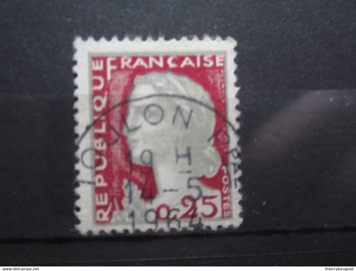 VEND BEAU TIMBRE DE FRANCE N° 1263 , OBLITERATION " TOULON " !!! (b) - 1960 Marianne De Decaris